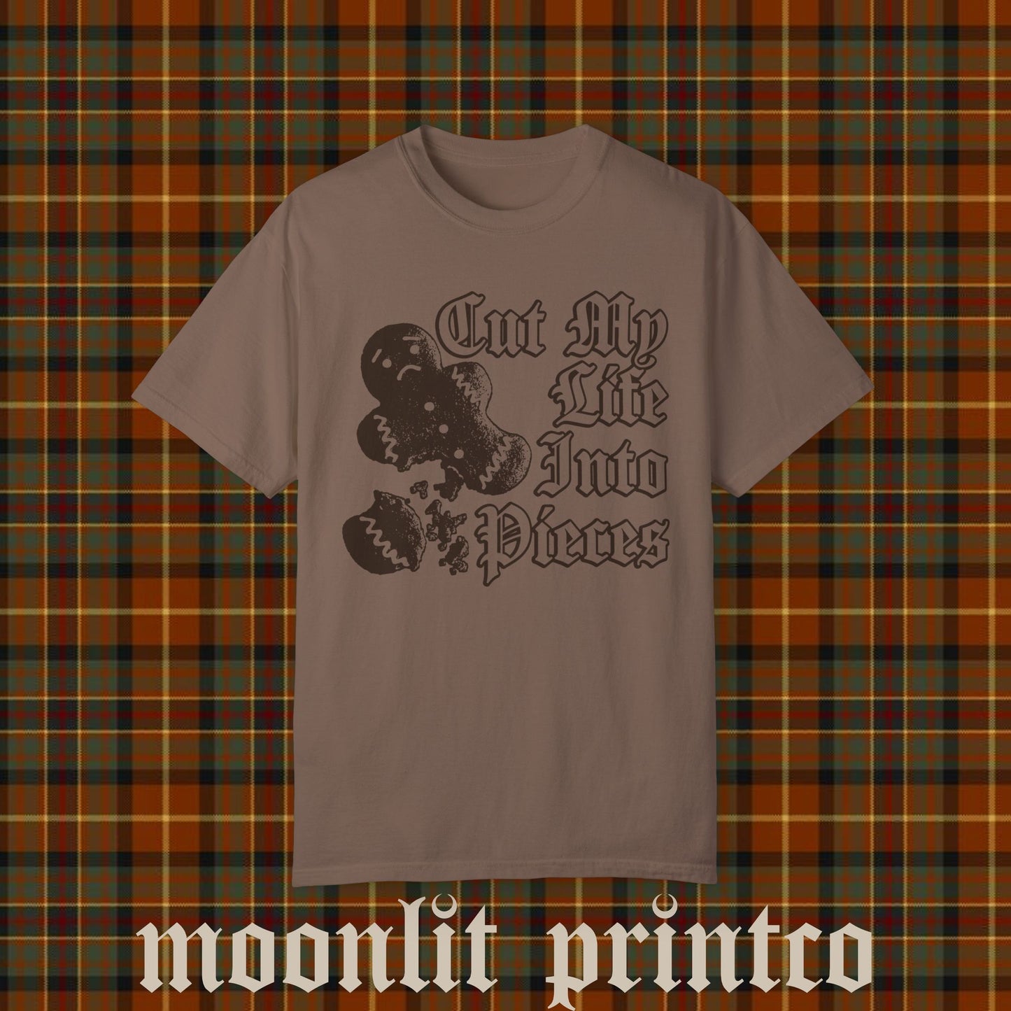 cut my life in to pieces gingerbread man comfort colors tee, funny holiday sweater, christmas crewneck, ugly sweater, emo not a phase gift