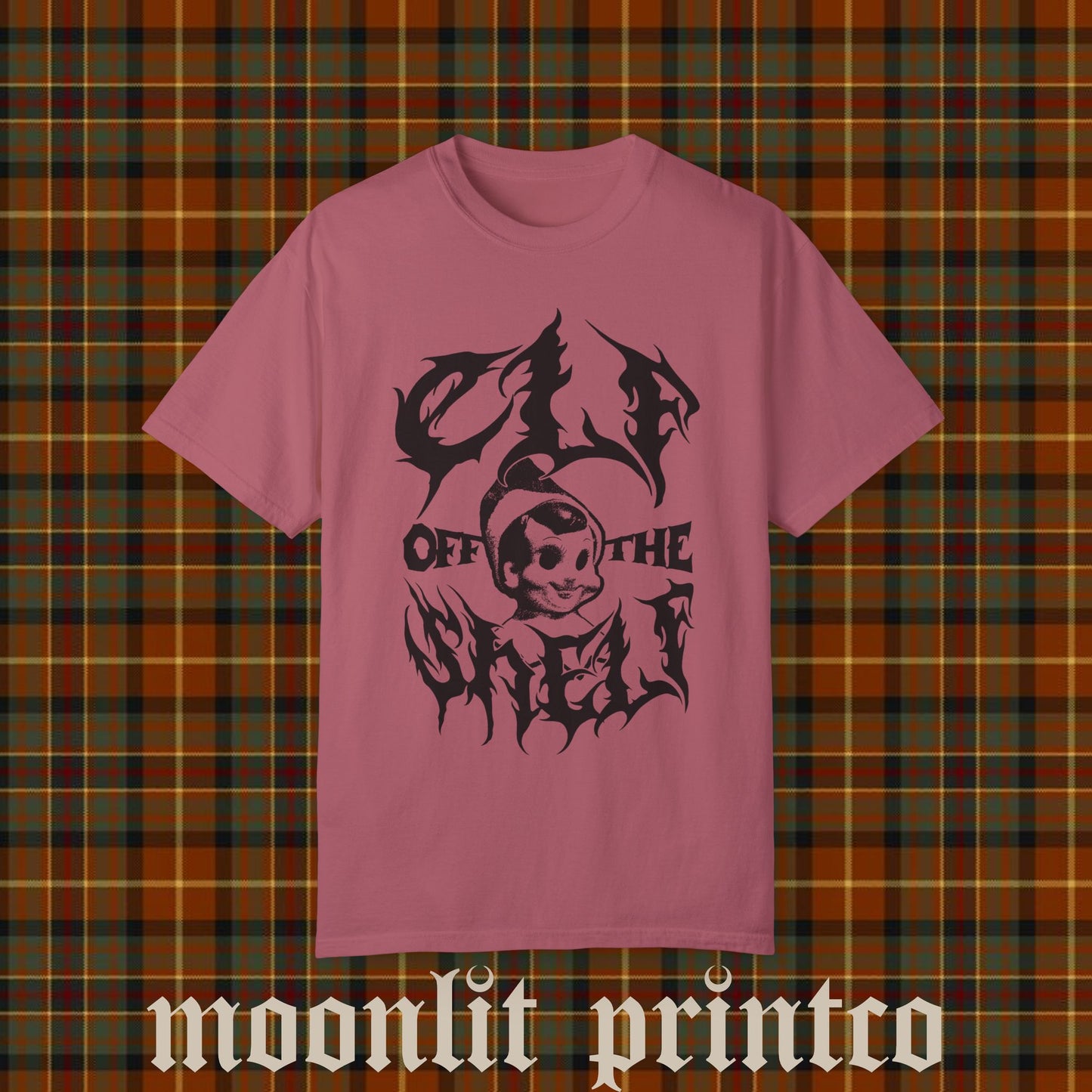 christmas elf shirt comfort colors, funny elf shirt for him, death metal elf, death metal christmas, goth alt metal shirt, not a phase, emo