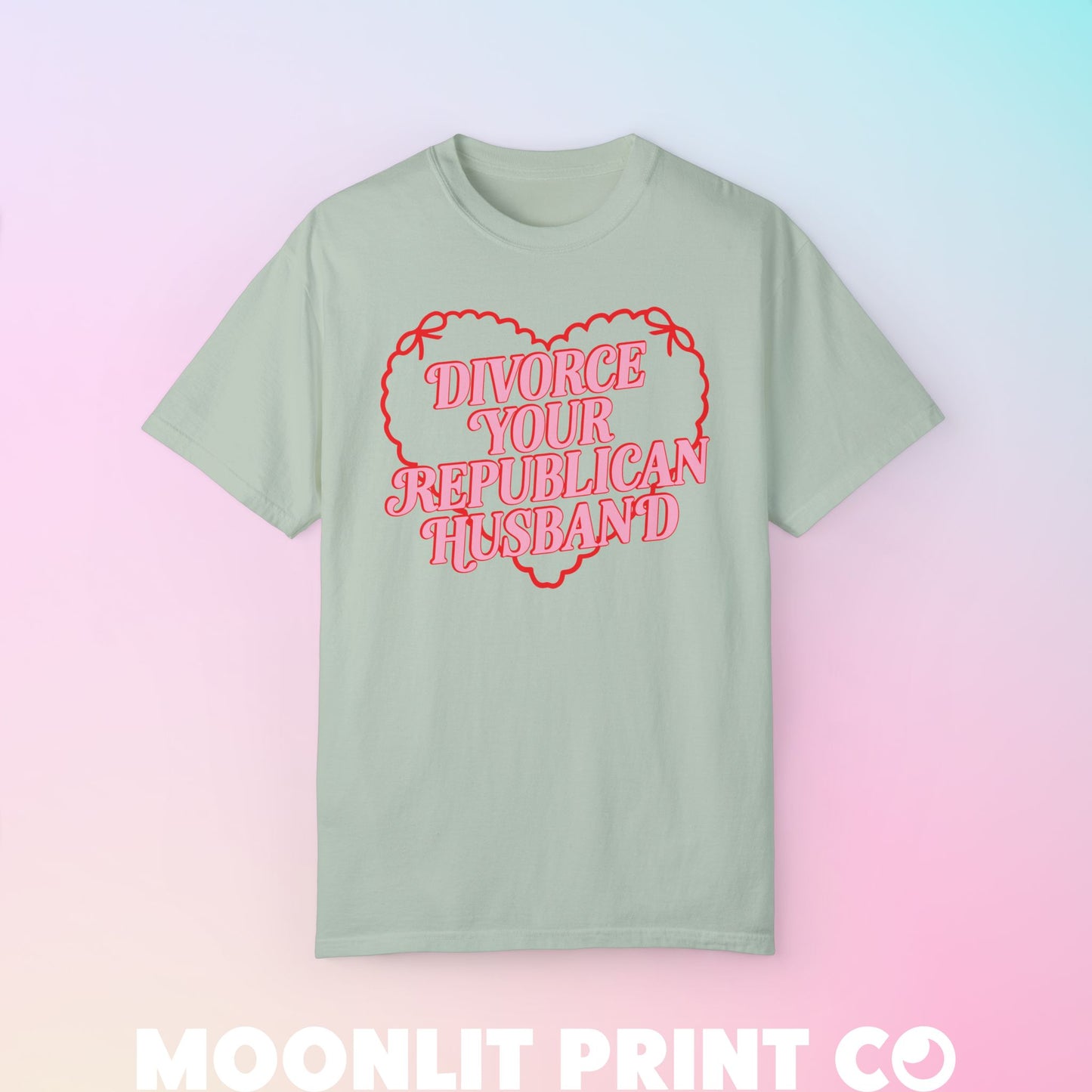 divorce your republican husband coquette comfort colors tee, democrat tee, presidential election, funny democrat, fuck the patriarchy shirt