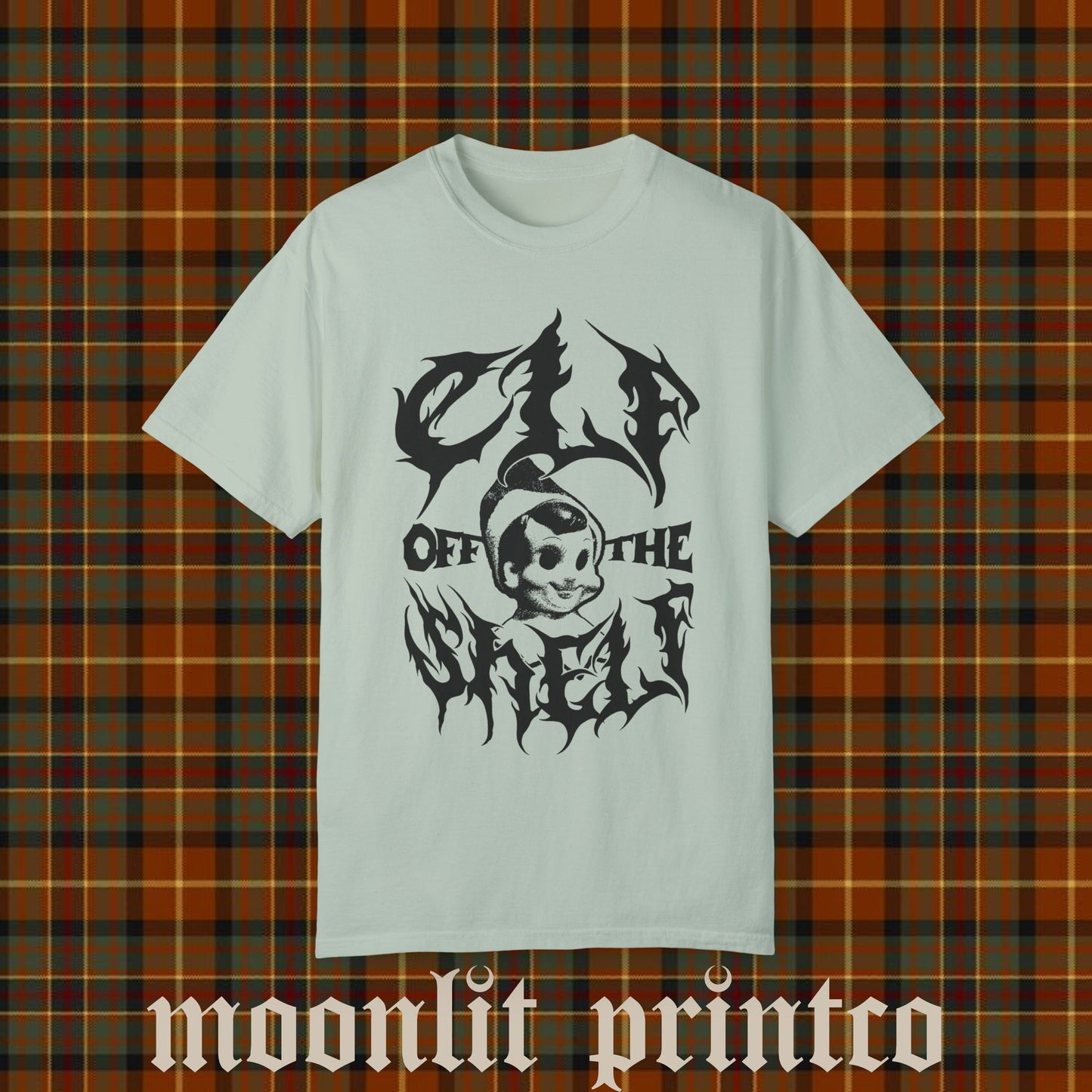 christmas elf shirt comfort colors, funny elf shirt for him, death metal elf, death metal christmas, goth alt metal shirt, not a phase, emo