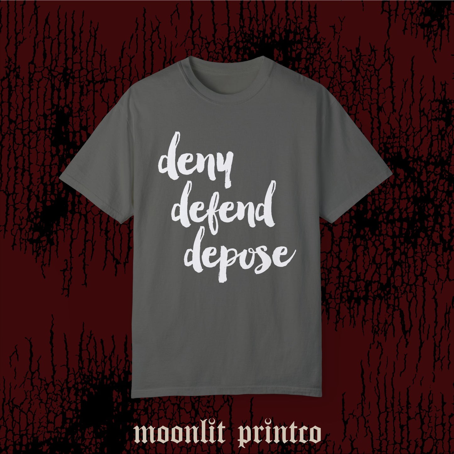 deny defend depose live laugh love comfort colors, meme shirt, viral news, viral shirt