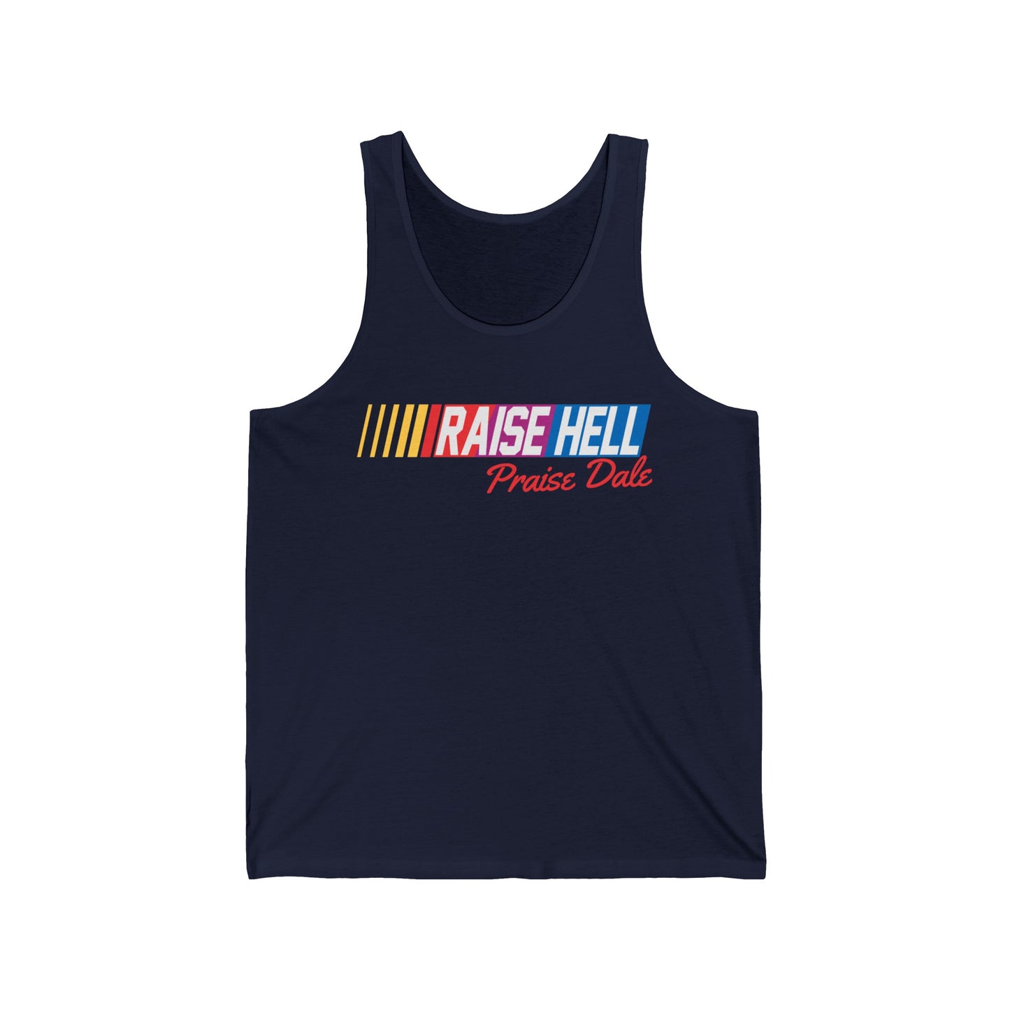 Raise Hell Praise Dale Bella Canvas Tank Top, Women's Shirt, Racing Shirt, Funny Gift For Him, Gift For Her, Vintage Racing Logo, Funny Tank