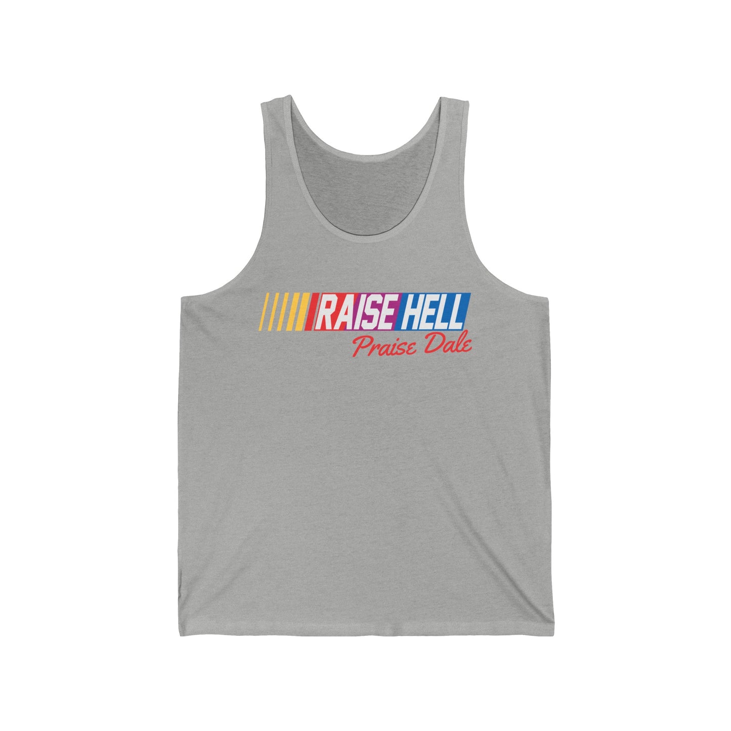 Raise Hell Praise Dale Bella Canvas Tank Top, Women's Shirt, Racing Shirt, Funny Gift For Him, Gift For Her, Vintage Racing Logo, Funny Tank