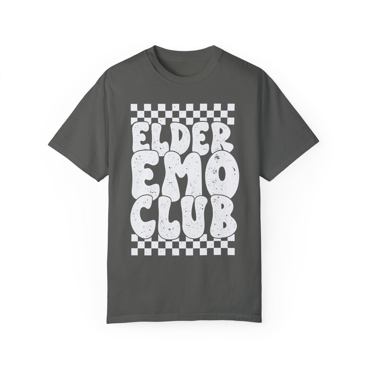 Elder Emo Club Comfort Colors, Grunge Checker Trendy Shirt, Emo Shirt, Scene Shirt, Funny Elder Emo, Emo Music, Millennial Gift, Emo Gift