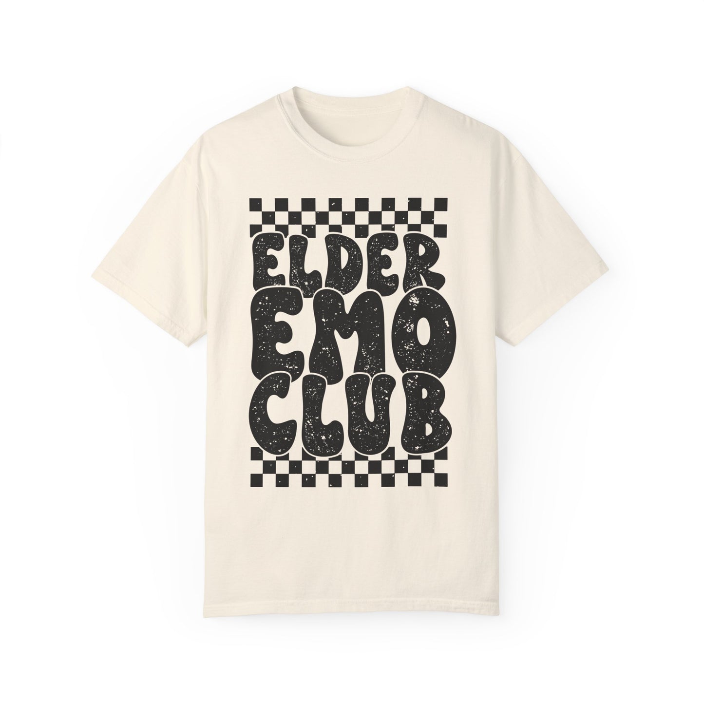 Elder Emo Club Comfort Colors, Grunge Checker Trendy Shirt, Emo Shirt, Scene Shirt, Funny Elder Emo, Emo Music, Millennial Gift, Emo Gift