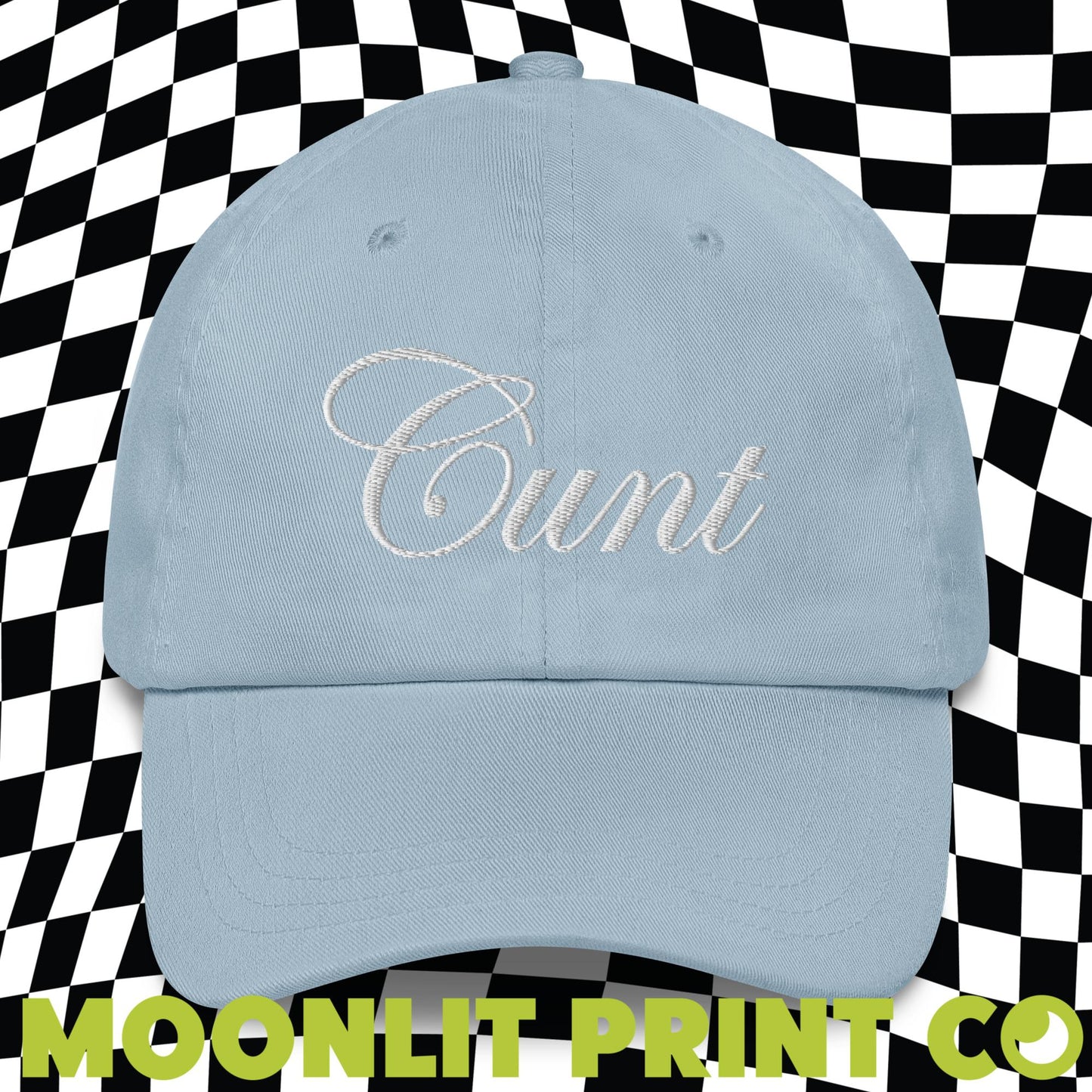 C*NT Dad Hat, Embroidered Distressed Dad Hat, Y2K Aesthetic, C Word Hat, Serving C*NT, Chappell, Cunty Hat, Cunting Season, Offensive Hat