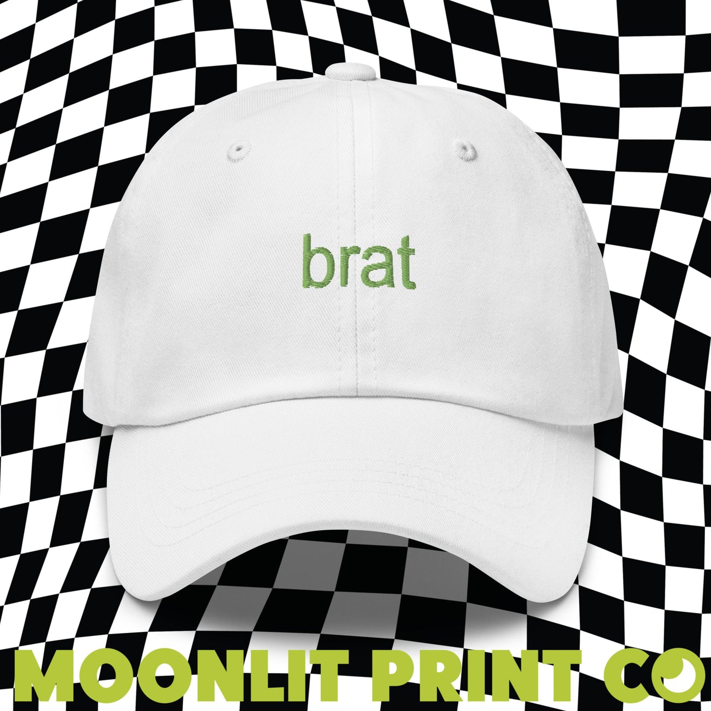 brat Embroidered Solid Color Dad Hat, brat Hat, trendy camp hat, I'm so julia