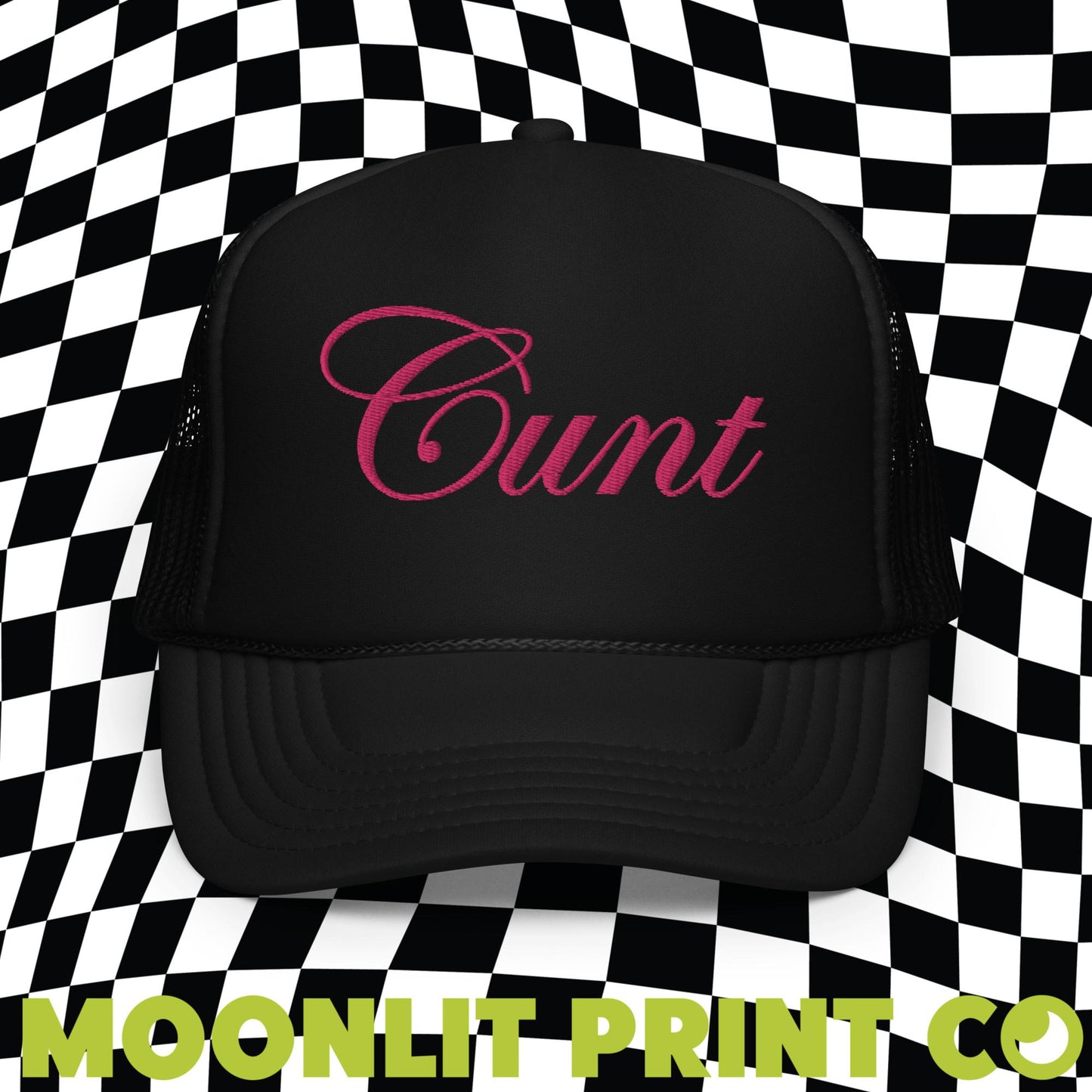 C*NT Dad Hat, Embroidered Trendy Trucker Hat, Y2K Aesthetic, C Word Hat, Serving C*NT, Chappell, Cunty Hat, Cunting Season, Offensive Hat