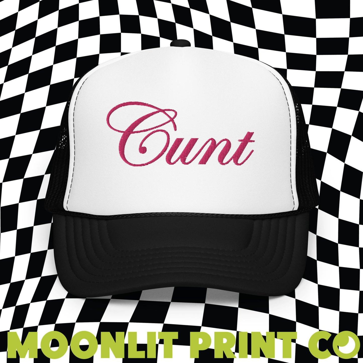 C*NT Dad Hat, Embroidered Trendy Trucker Hat, Y2K Aesthetic, C Word Hat, Serving C*NT, Chappell, Cunty Hat, Cunting Season, Offensive Hat