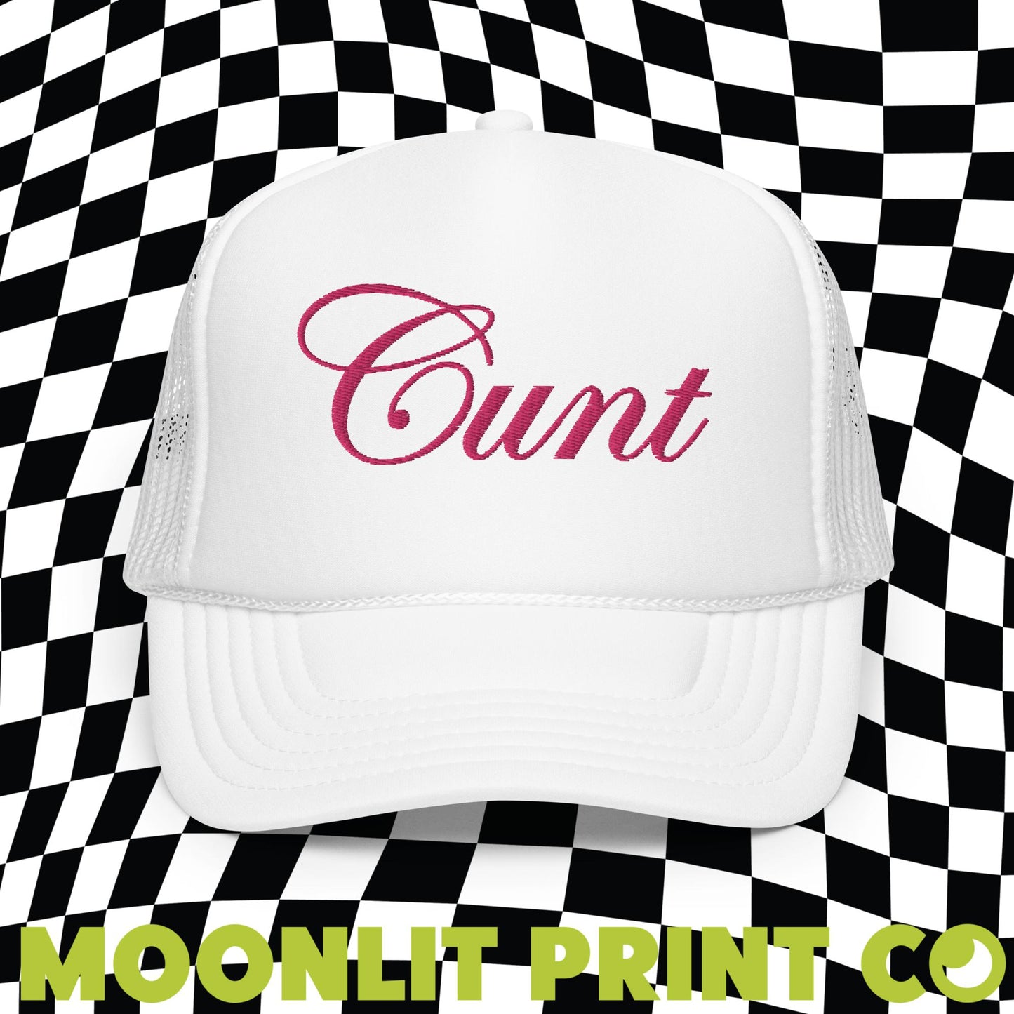 C*NT Dad Hat, Embroidered Trendy Trucker Hat, Y2K Aesthetic, C Word Hat, Serving C*NT, Chappell, Cunty Hat, Cunting Season, Offensive Hat