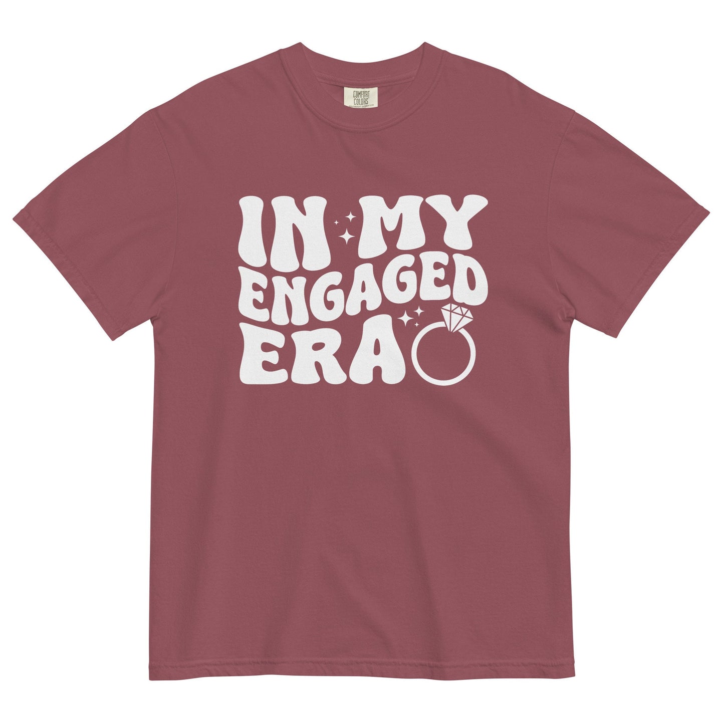 In My Engaged Era Boho Retro Comfort Colors Custom Bride Shirt Engagement Gift Wedding Bridal Shower Bachelorette Future Mrs