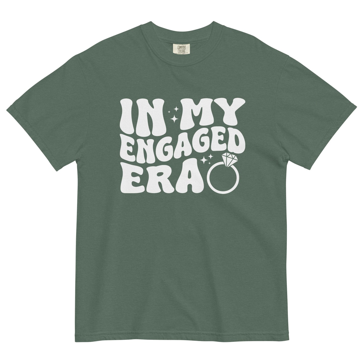 In My Engaged Era Boho Retro Comfort Colors Custom Bride Shirt Engagement Gift Wedding Bridal Shower Bachelorette Future Mrs