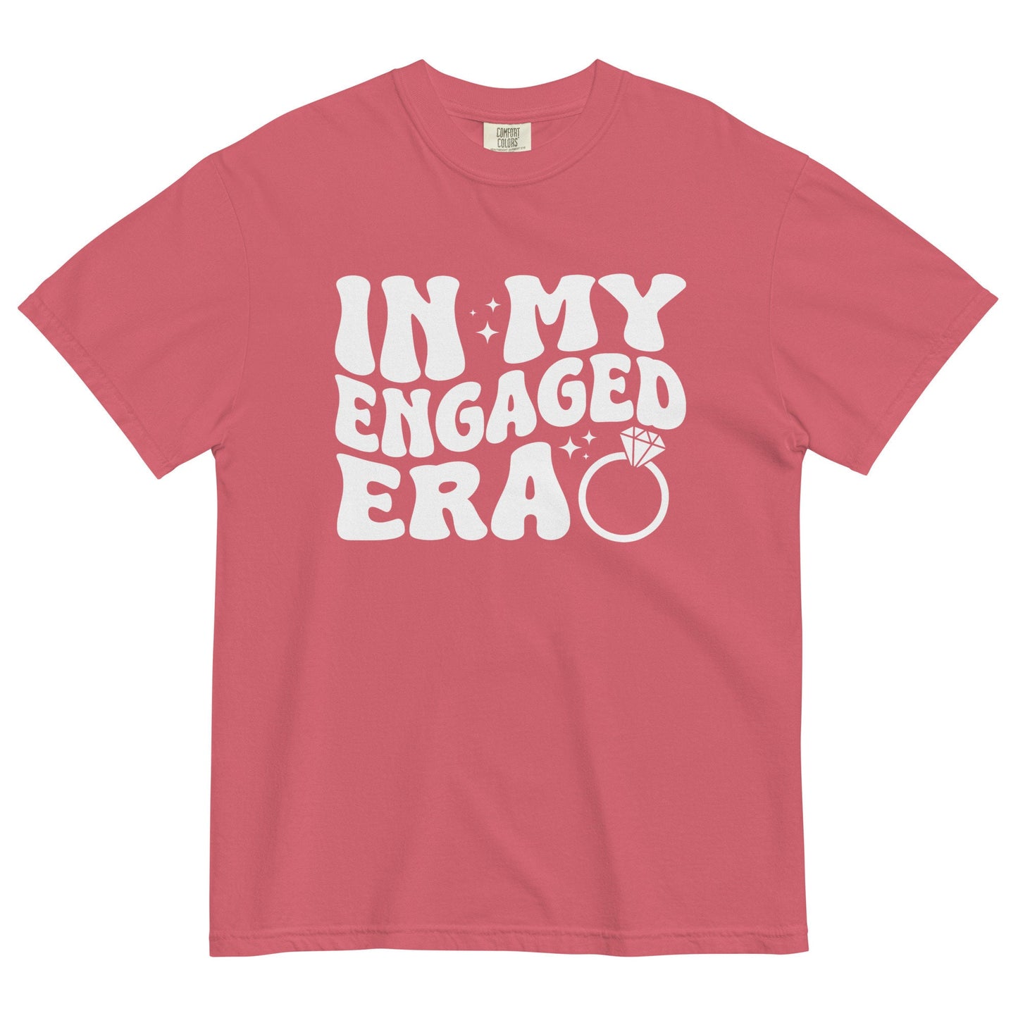 In My Engaged Era Boho Retro Comfort Colors Custom Bride Shirt Engagement Gift Wedding Bridal Shower Bachelorette Future Mrs