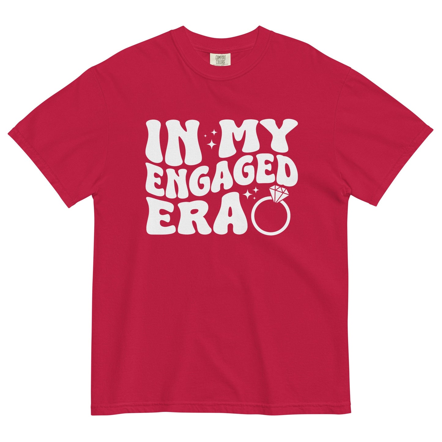 In My Engaged Era Boho Retro Comfort Colors Custom Bride Shirt Engagement Gift Wedding Bridal Shower Bachelorette Future Mrs