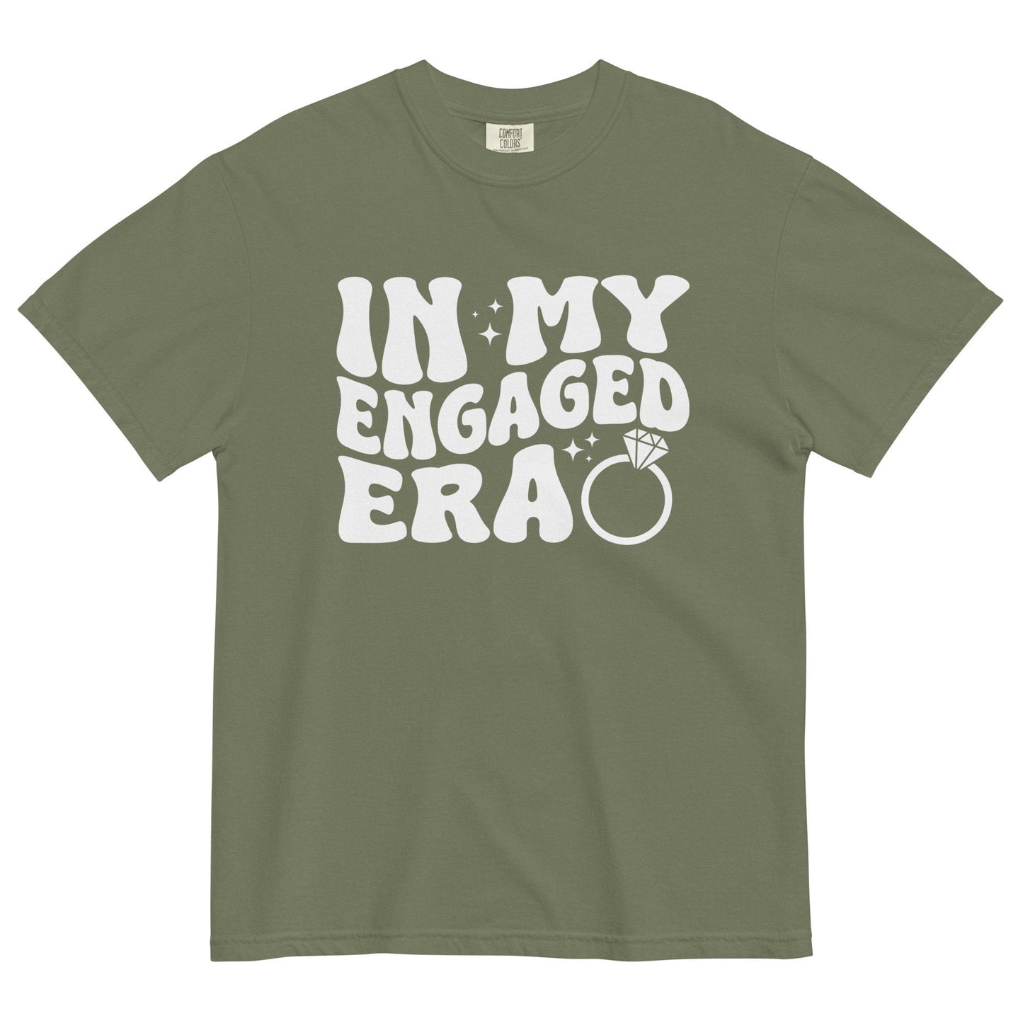 In My Engaged Era Boho Retro Comfort Colors Custom Bride Shirt Engagement Gift Wedding Bridal Shower Bachelorette Future Mrs
