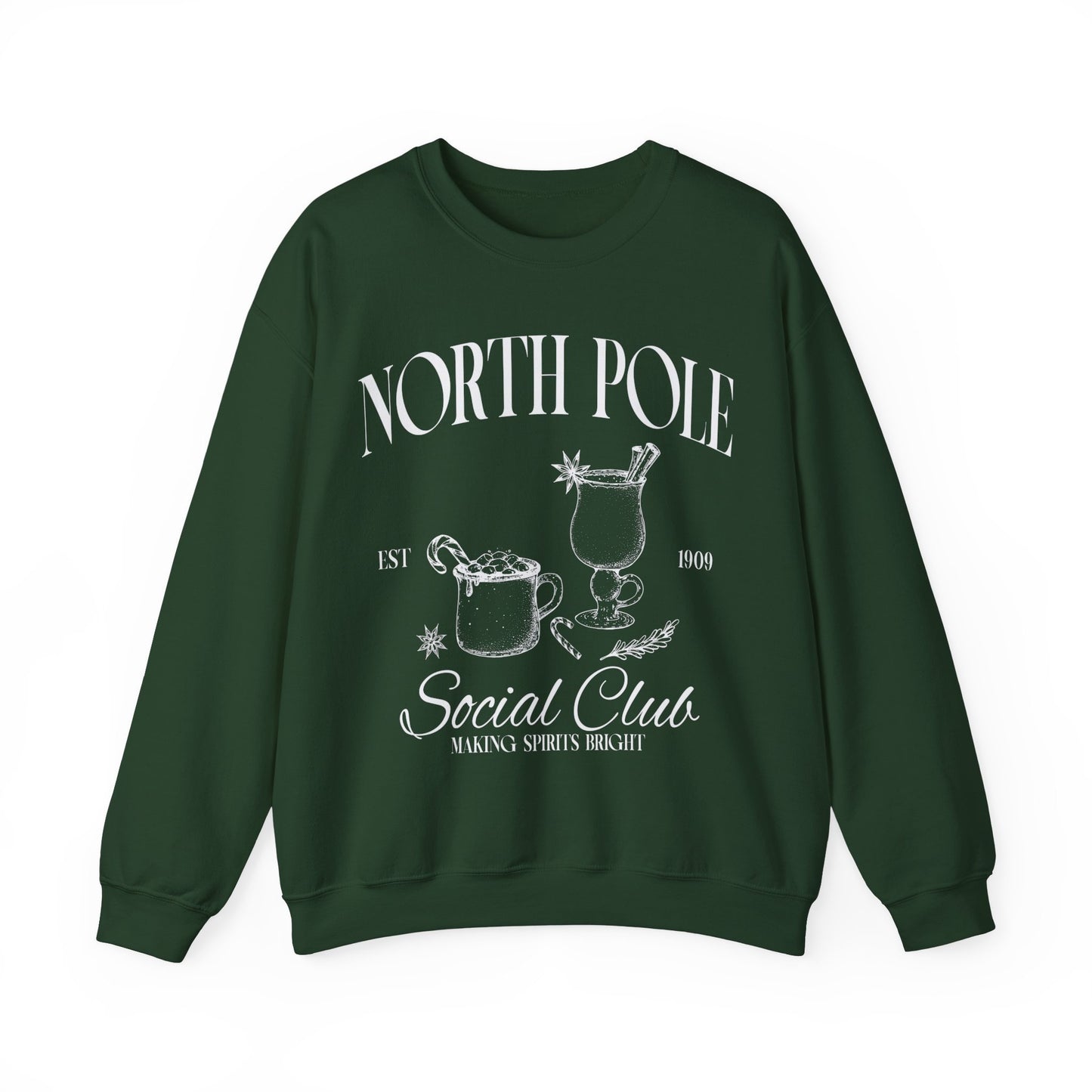 North Pole Social Club Holiday Christmas Sweatshirt Christmas Crewneck Cocktail Shirt Trendy Old Money Bachelorette Gift For Her