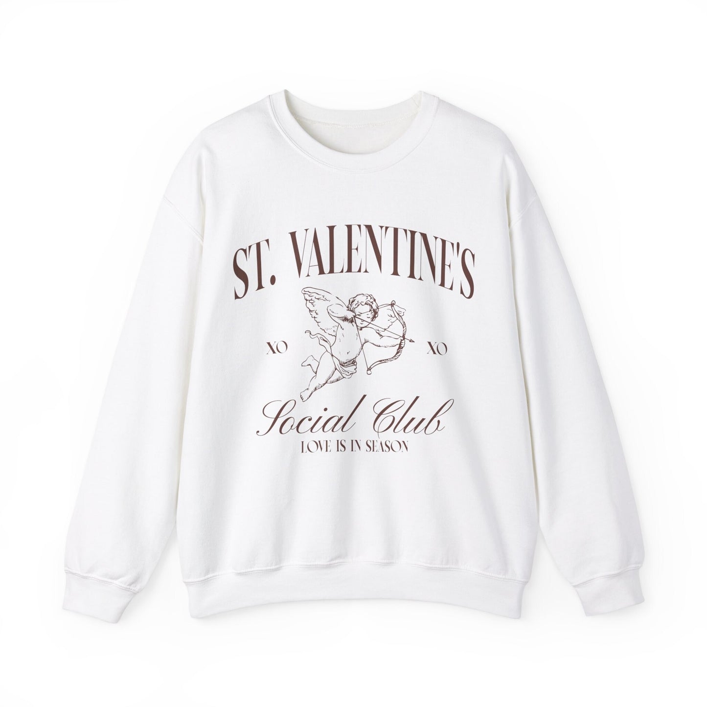 St. Valentine's Social Club Valentine's Day Sweatshirt Holiday Valentines Crewneck Cupid Shirt Gift For Her Trendy Valentines Shirt