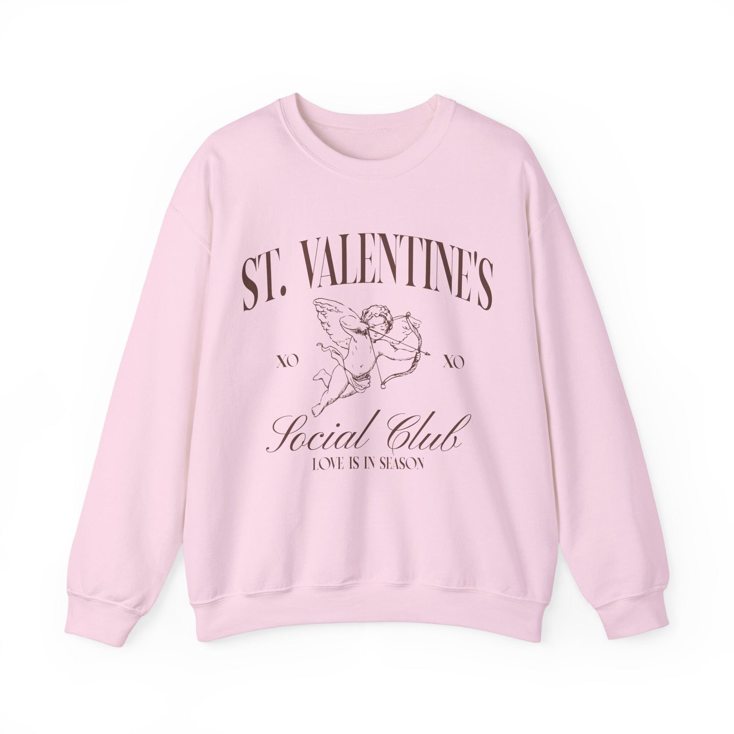 St. Valentine's Social Club Valentine's Day Sweatshirt Holiday Valentines Crewneck Cupid Shirt Gift For Her Trendy Valentines Shirt