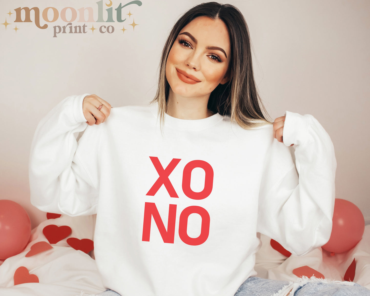 XO NO Anti Valentine Valentine's Sweatshirt