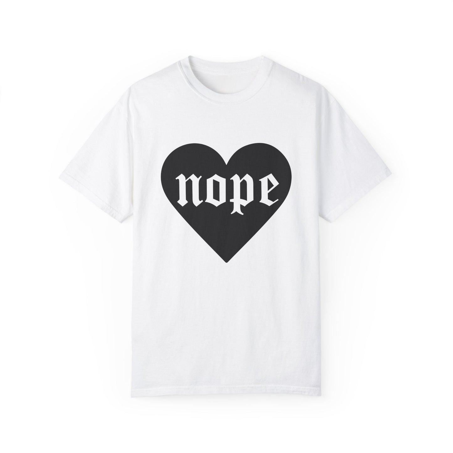 Nope Heart Shirt Western Gothic Anti Valentine's Day Shirt Valentines Gift For Her Galentine's Day Tee Comfort Colors Trendy Aesthetic Shirt