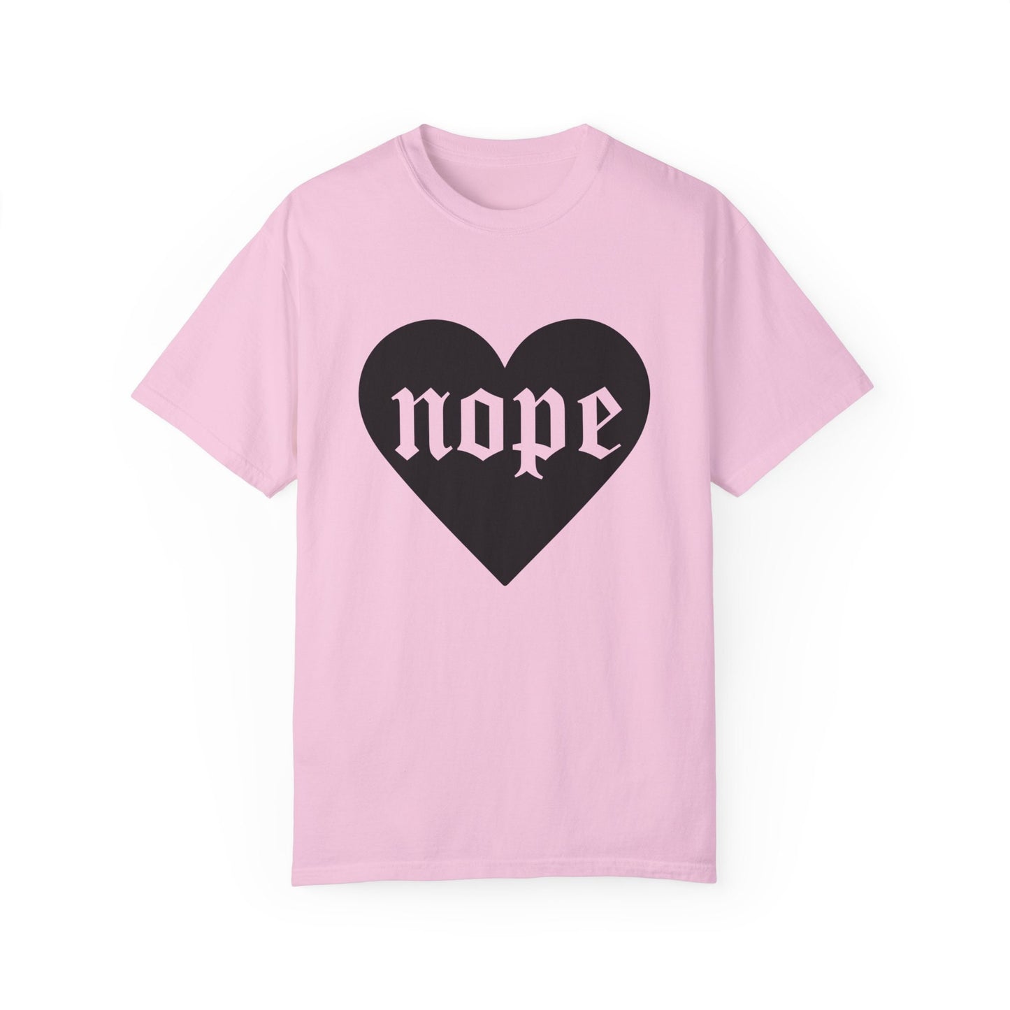 Nope Heart Shirt Western Gothic Anti Valentine's Day Shirt Valentines Gift For Her Galentine's Day Tee Comfort Colors Trendy Aesthetic Shirt