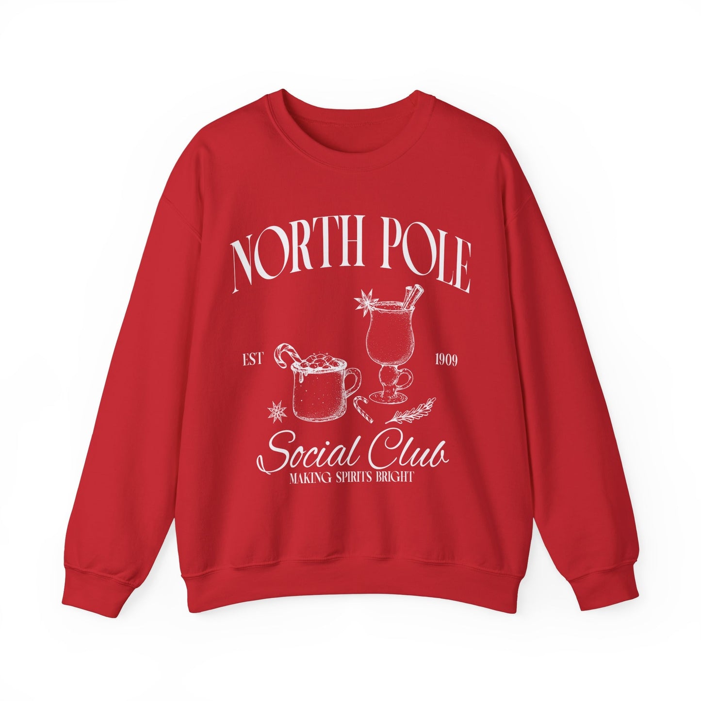 North Pole Social Club Holiday Christmas Sweatshirt Christmas Crewneck Cocktail Shirt Trendy Old Money Bachelorette Gift For Her