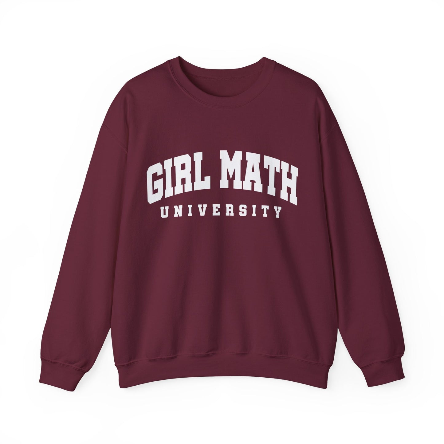 Girl Math University Gildan Crewneck Funny Tee Gifts For Her Christmas Gift For Her Meme Tshirt Gift For Girlfriend Galentine's Day Gift