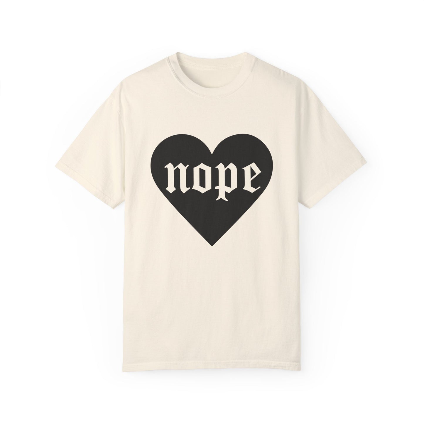 Nope Heart Shirt Western Gothic Anti Valentine's Day Shirt Valentines Gift For Her Galentine's Day Tee Comfort Colors Trendy Aesthetic Shirt