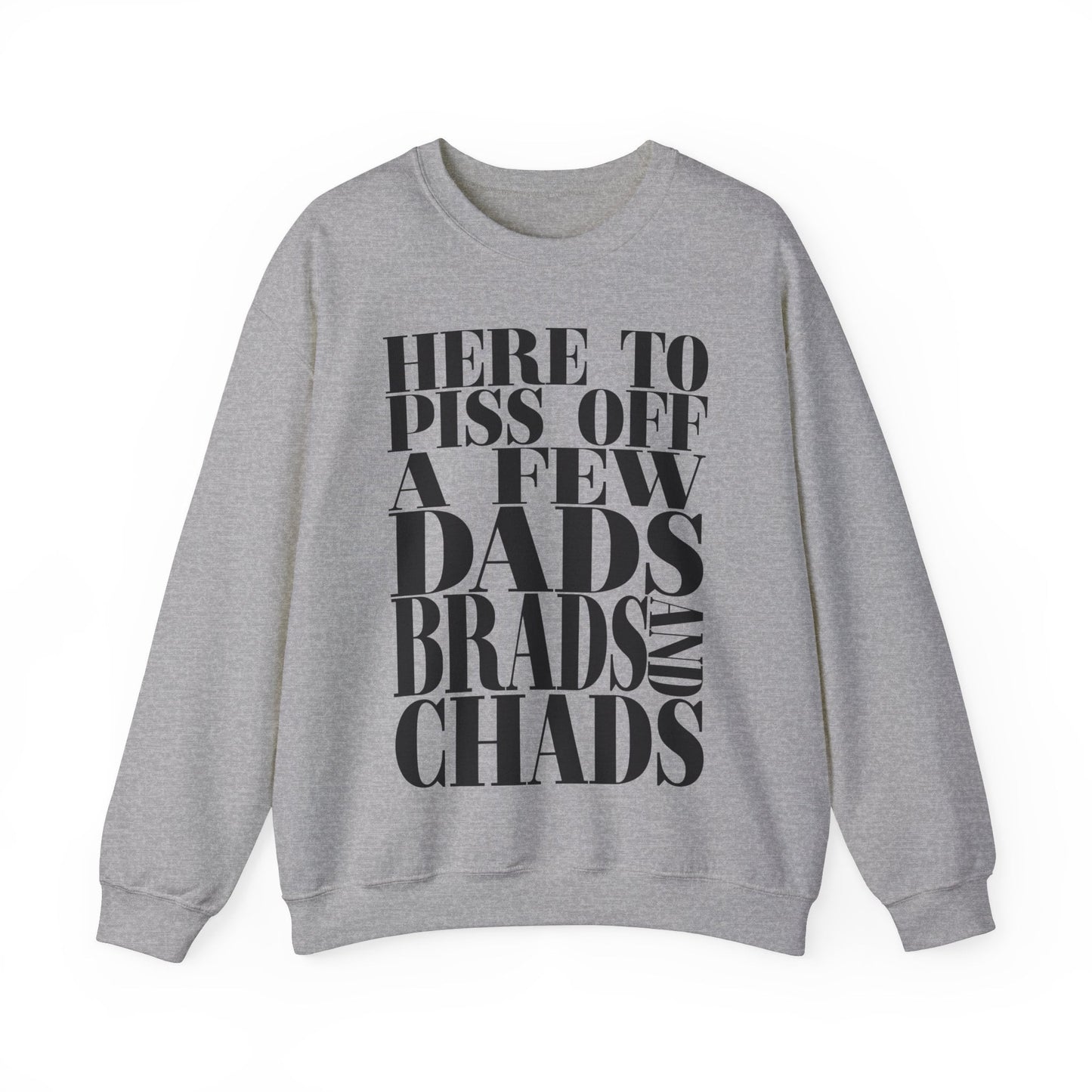 Dads, Brads, and Chads Gildan Crewneck Tee Funny Meme Tee Swiftie Tswift Tshirt Swiftmas Funny Gift For Her Funny Tshirt Football Era Shirt