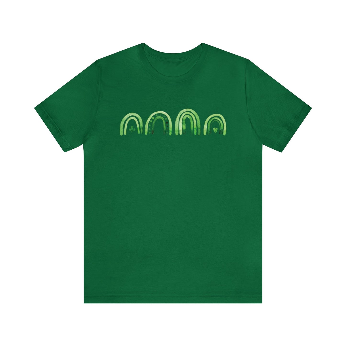 Boho Rainbow Shamrock Watercolor Bella Canvas St Patrick's Day Shirt