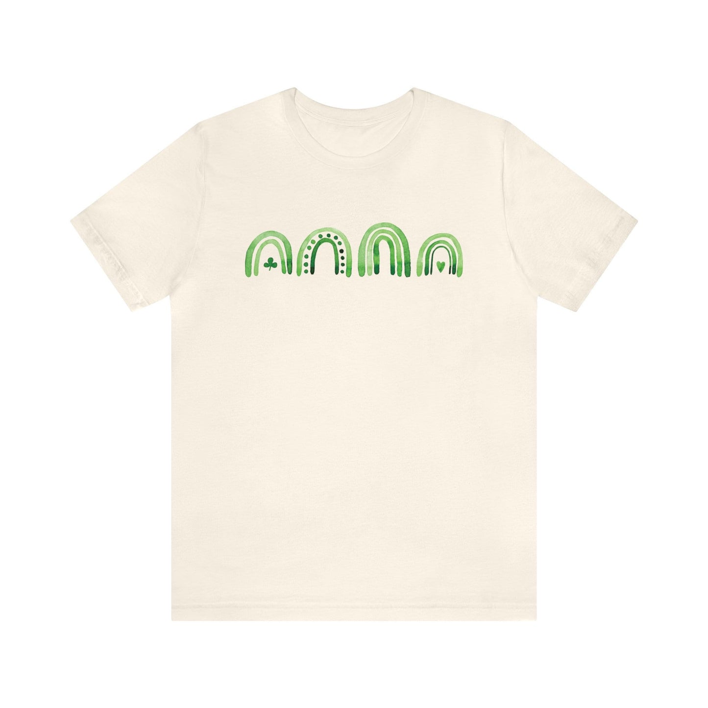 Boho Rainbow Shamrock Watercolor Bella Canvas St Patrick's Day Shirt