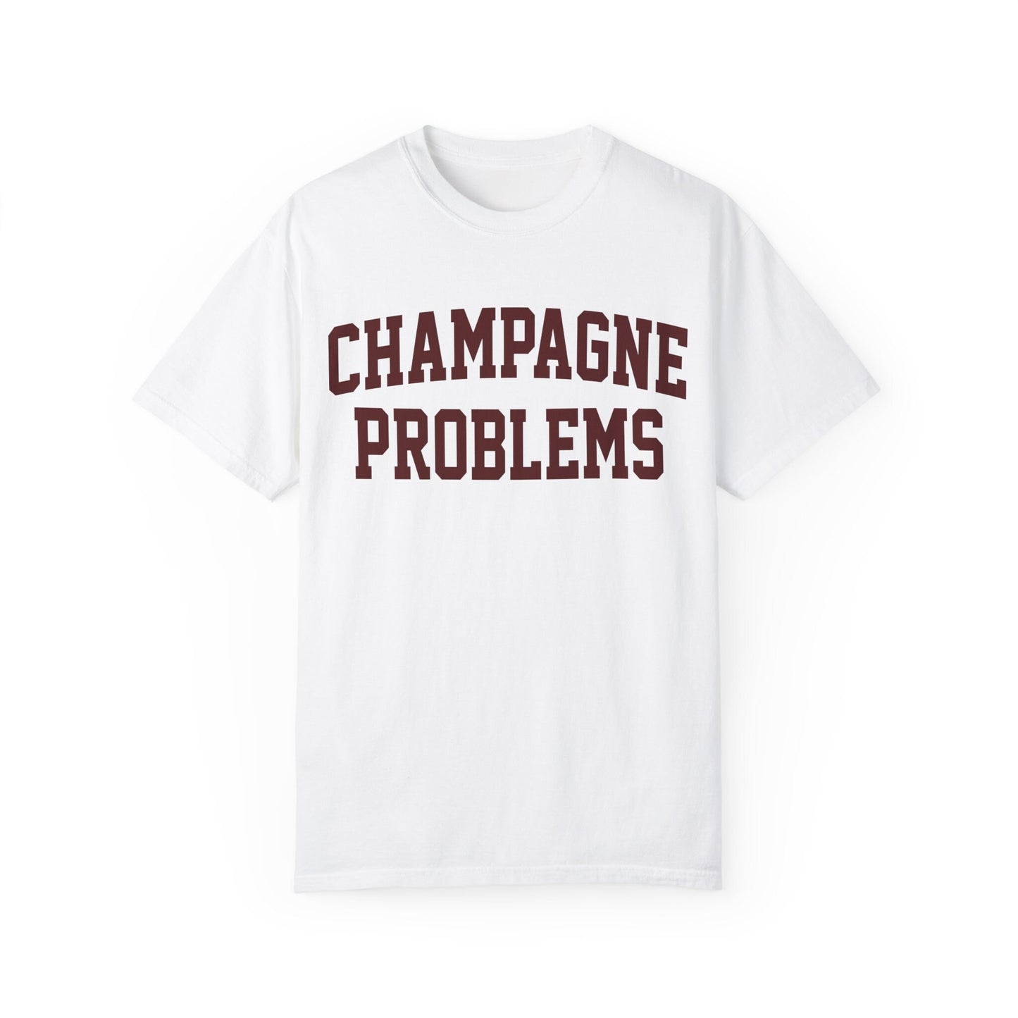 Champagne Problems Comfort Colors Swiftie Shirt Varsity Letter Trendy Shirt Gift For Her Tswift Eras College Letter Tswift Fangirl Maroon