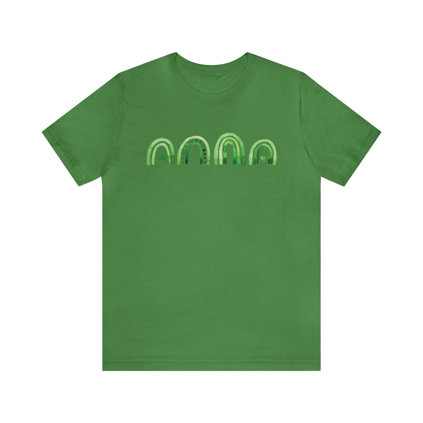 Boho Rainbow Shamrock Watercolor Bella Canvas St Patrick's Day Shirt