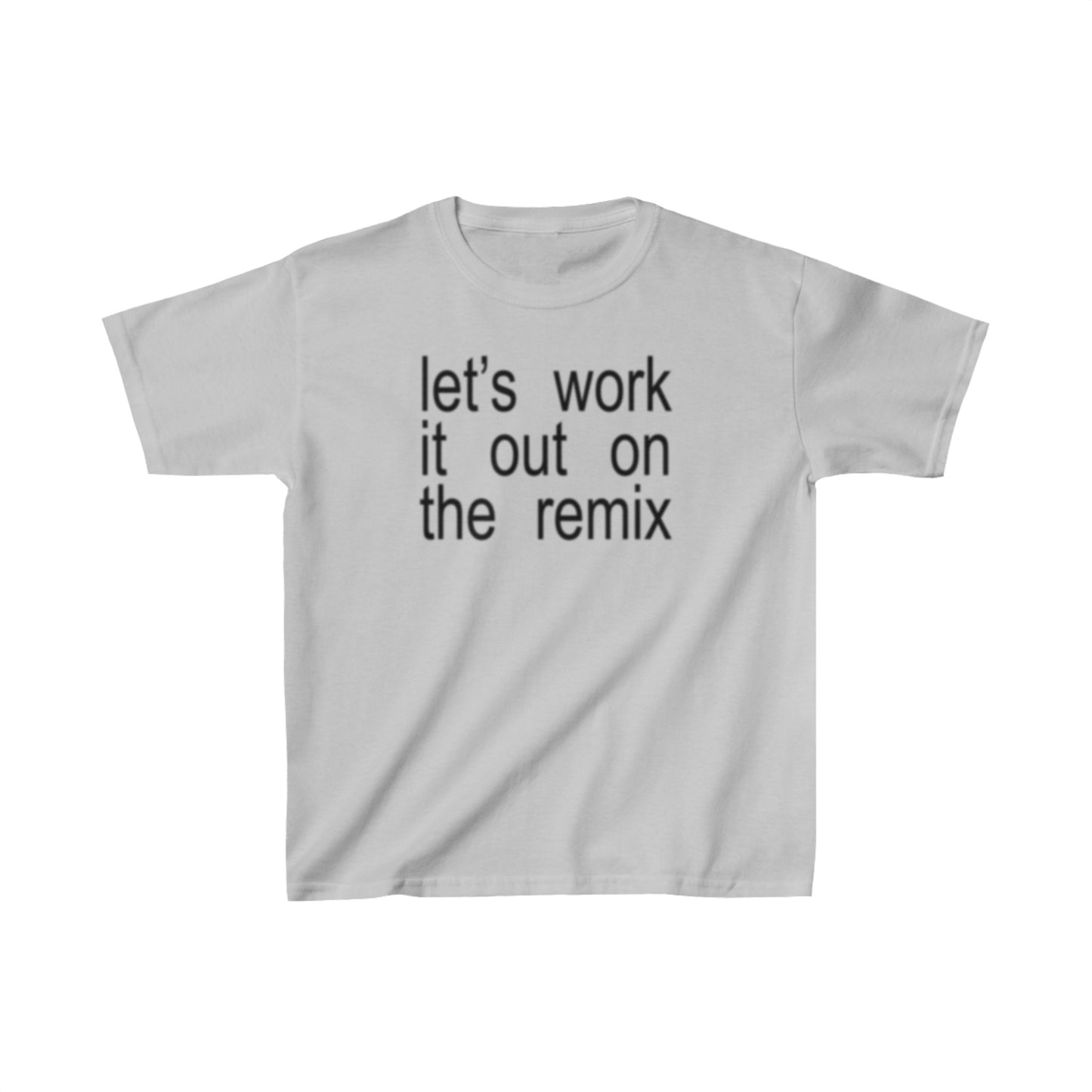 let's work it out on the remix brat Baby Tee, Trendy Baby Tee, Vintage, Retro Style, Y2K Baby Tee, Cropped brat Tee, i'm so julia, xcx 360