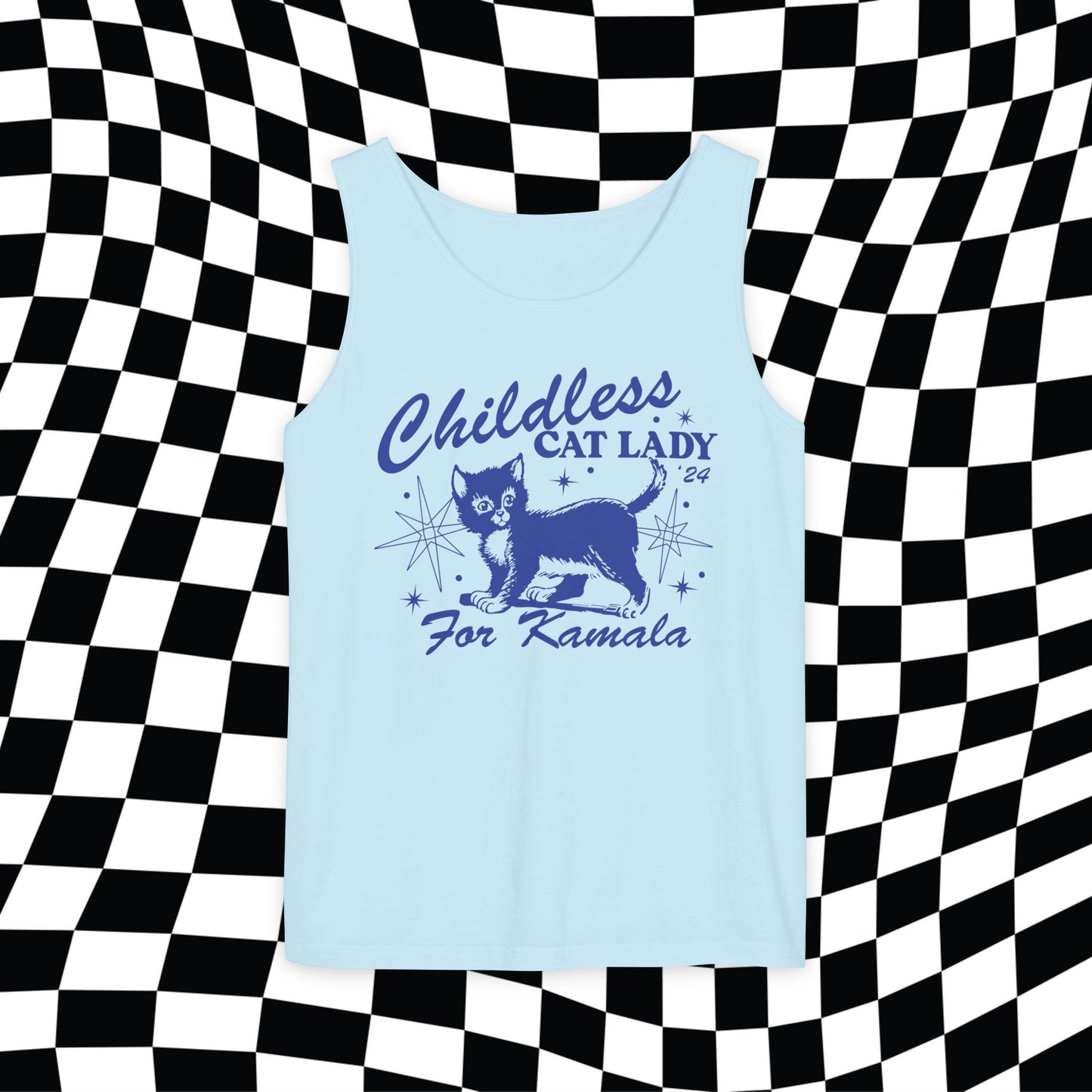 Childless Cat Lady For Kamala Tank Top, Childless Cat Lady For Harris, Cat Lady Shirt, Miserable Cat Lady, Kamala 2024, Democrat Funny