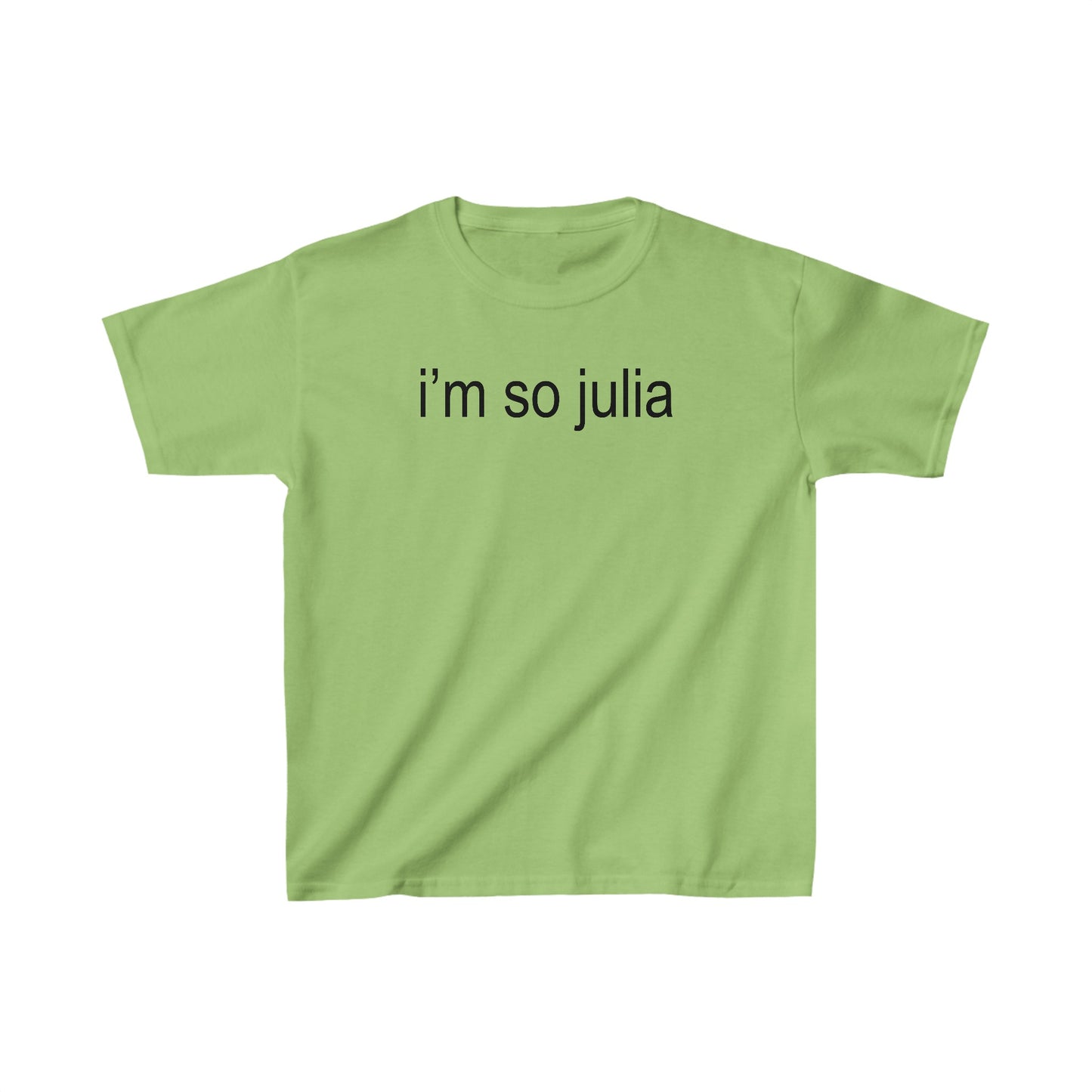 i'm so julia brat Baby Tee, Trendy Baby Tee, Vintage, Retro Style, Y2K Baby Tee, Cropped brat Tee, i'm so julia, xcx, bumpin' that