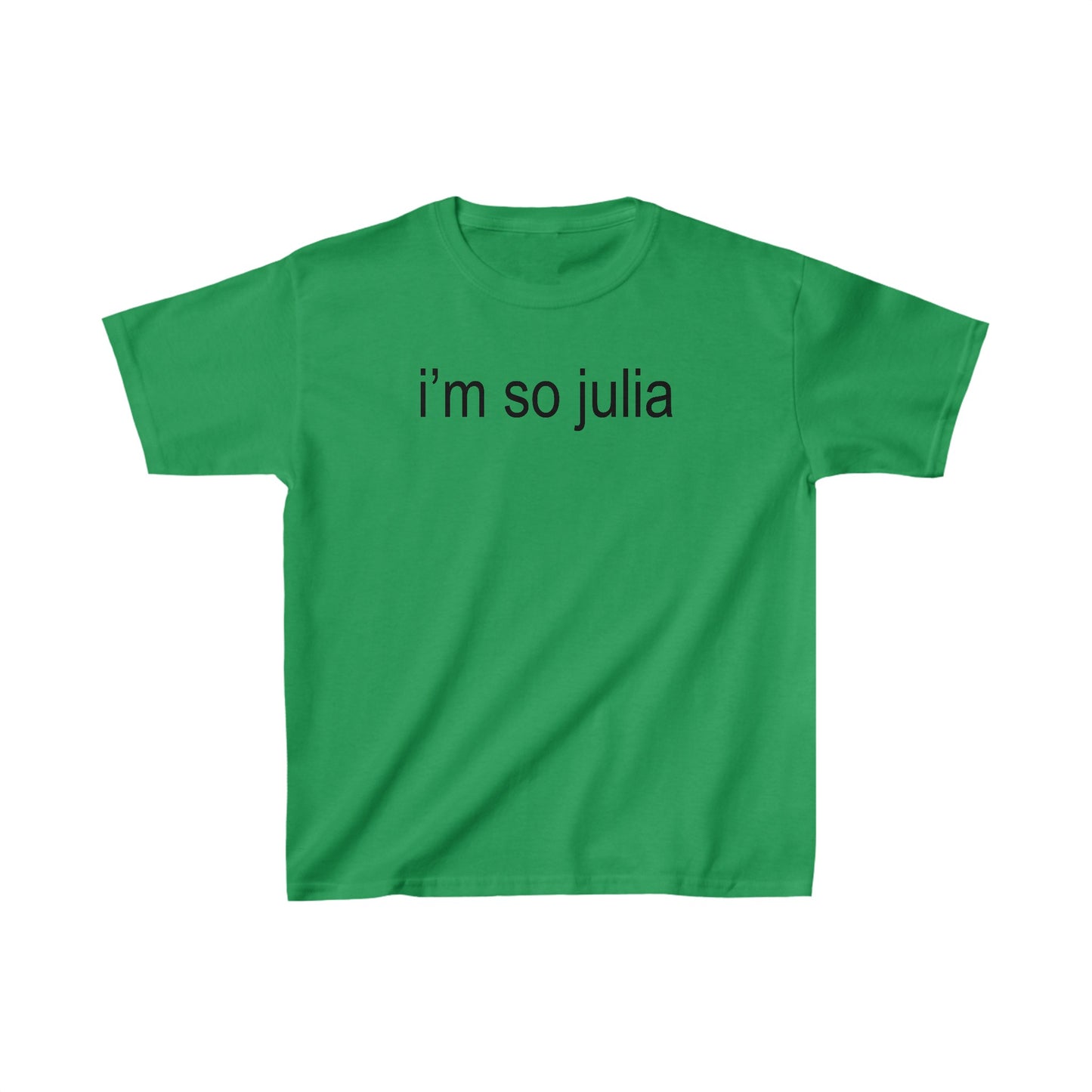 i'm so julia brat Baby Tee, Trendy Baby Tee, Vintage, Retro Style, Y2K Baby Tee, Cropped brat Tee, i'm so julia, xcx, bumpin' that