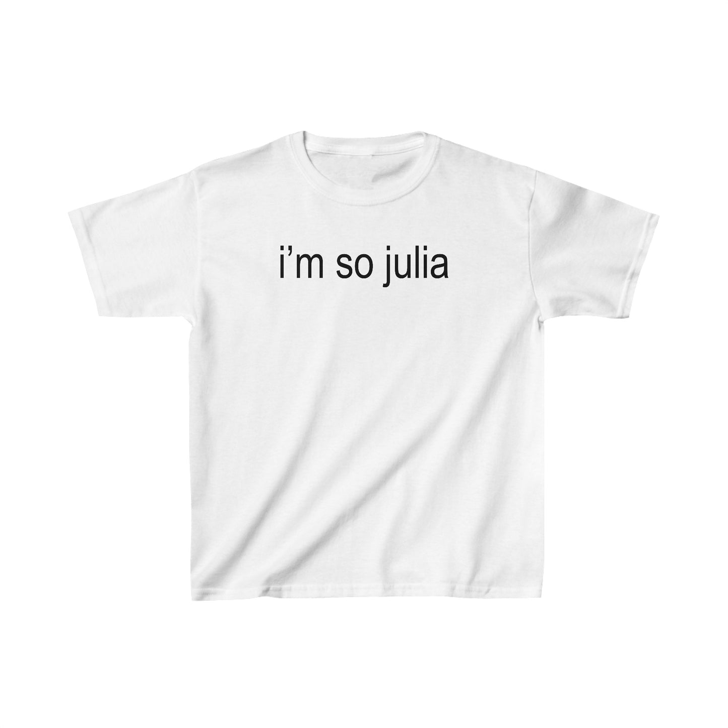 i'm so julia brat Baby Tee, Trendy Baby Tee, Vintage, Retro Style, Y2K Baby Tee, Cropped brat Tee, i'm so julia, xcx, bumpin' that