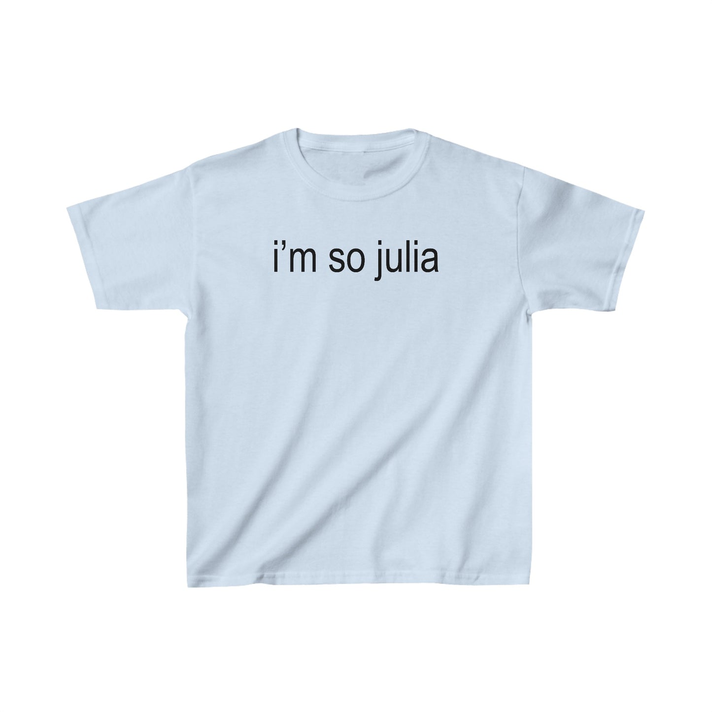 i'm so julia brat Baby Tee, Trendy Baby Tee, Vintage, Retro Style, Y2K Baby Tee, Cropped brat Tee, i'm so julia, xcx, bumpin' that