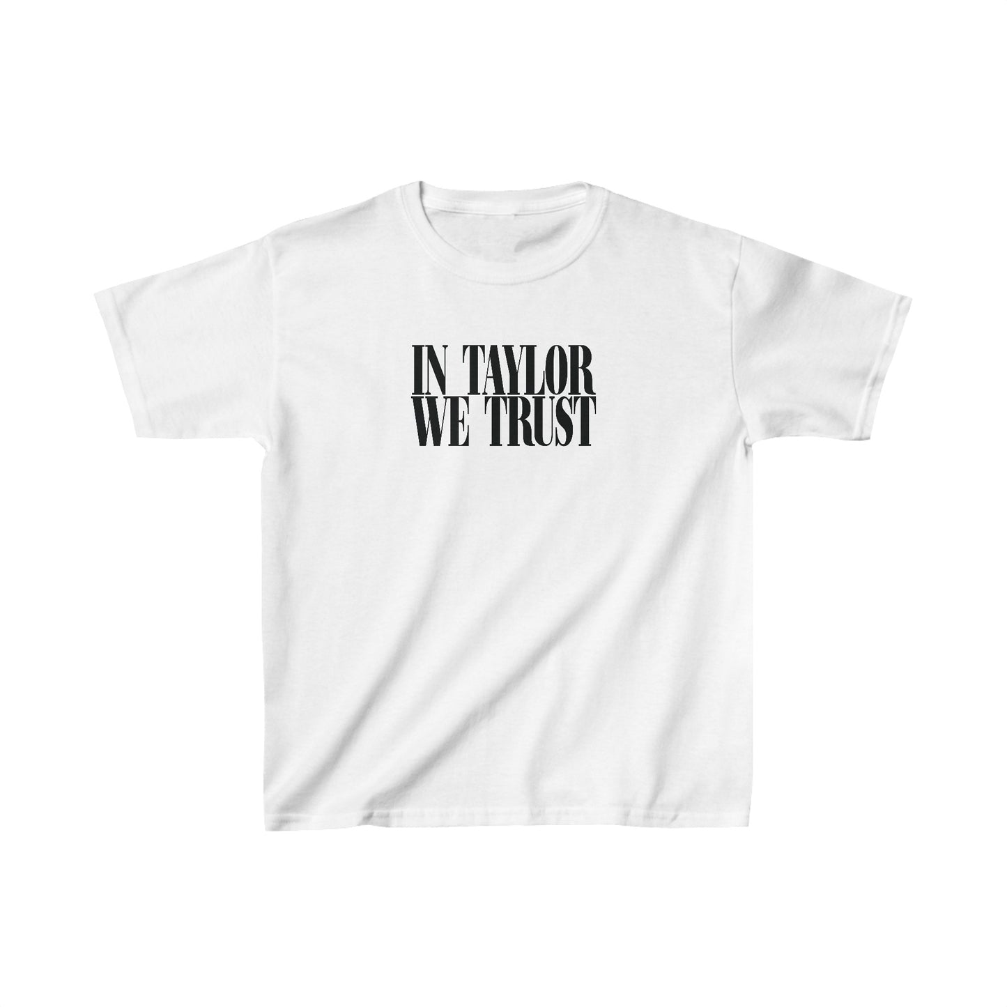 In Taylor We Trust Baby Tee, Y2K Trendy Tee, Gift For Swiftie, Music Lover Shirt, Eras Shirt, Election 2024, Presidential Candidate