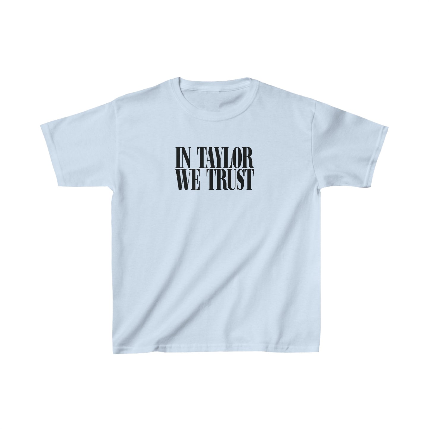 In Taylor We Trust Baby Tee, Y2K Trendy Tee, Gift For Swiftie, Music Lover Shirt, Eras Shirt, Election 2024, Presidential Candidate