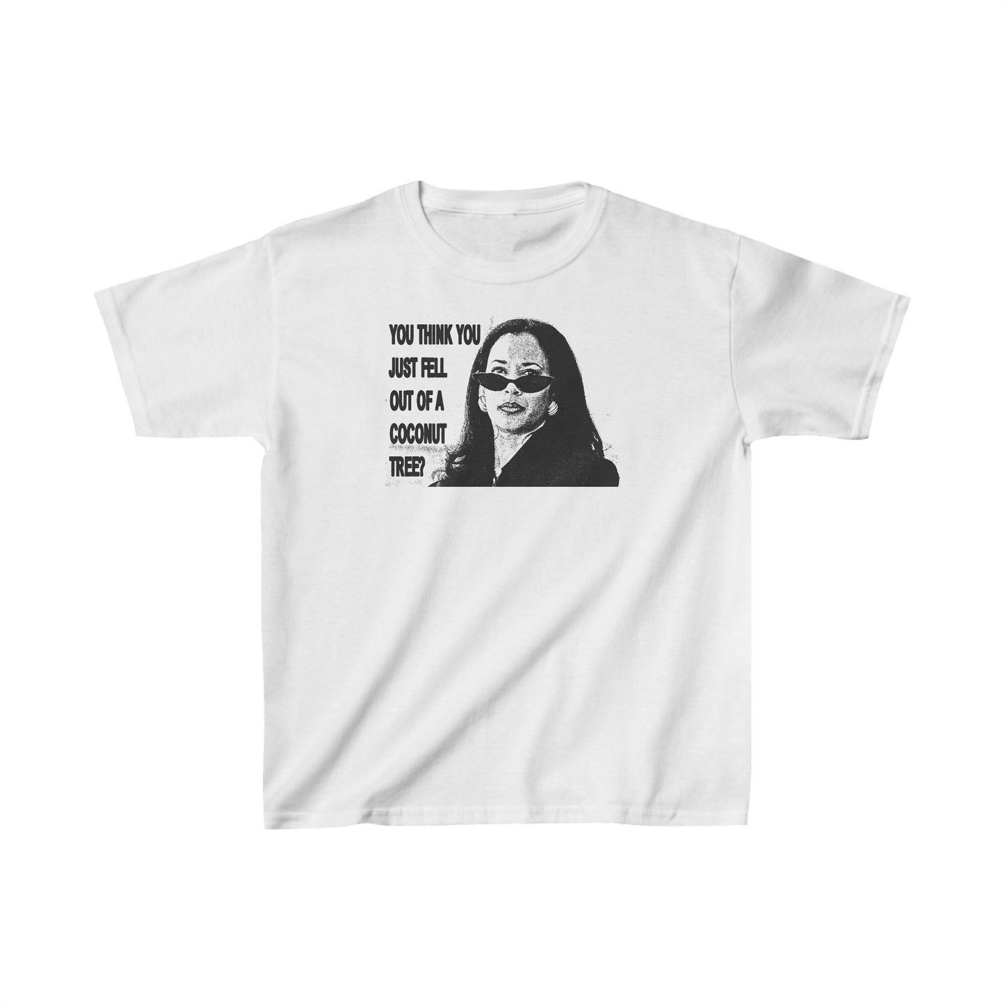 brat Kamala You Think You Just Fell Out Of A Coconut Tree Y2K Baby Tee, Funny Election Shirt, Democrat Kamala For President 2024 VP Harris