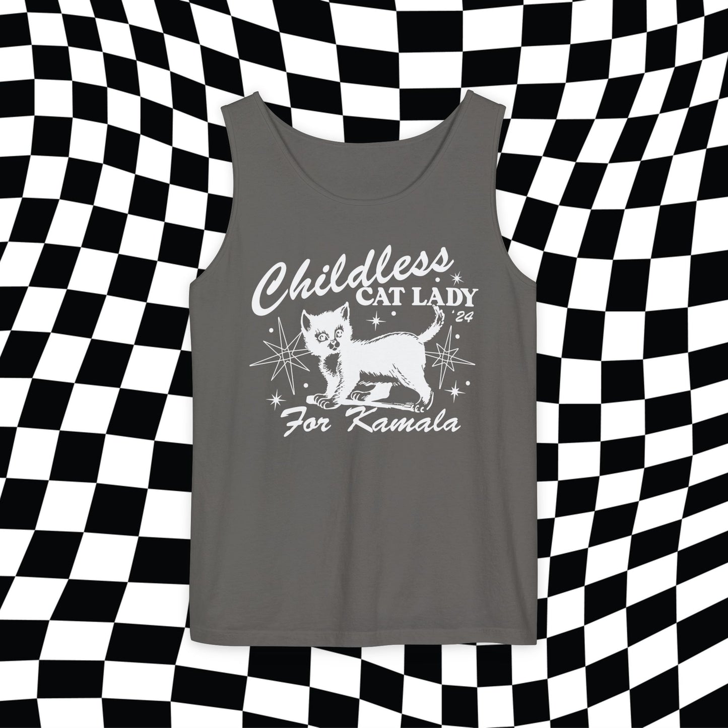 Childless Cat Lady For Kamala Tank Top, Childless Cat Lady For Harris, Cat Lady Shirt, Miserable Cat Lady, Kamala 2024, Democrat Funny