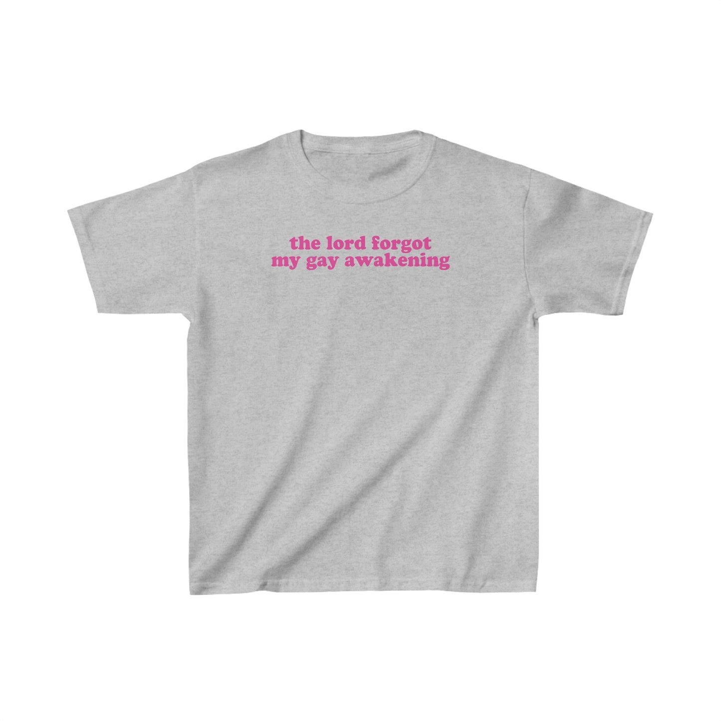 The Lord Forgot My Gay Awakening Baby Tee, Y2K Trendy Baby Tee, Slim Pickins, Short N Sweet, Sabrina Fangirl, Concert Merch, Lyric Shirt