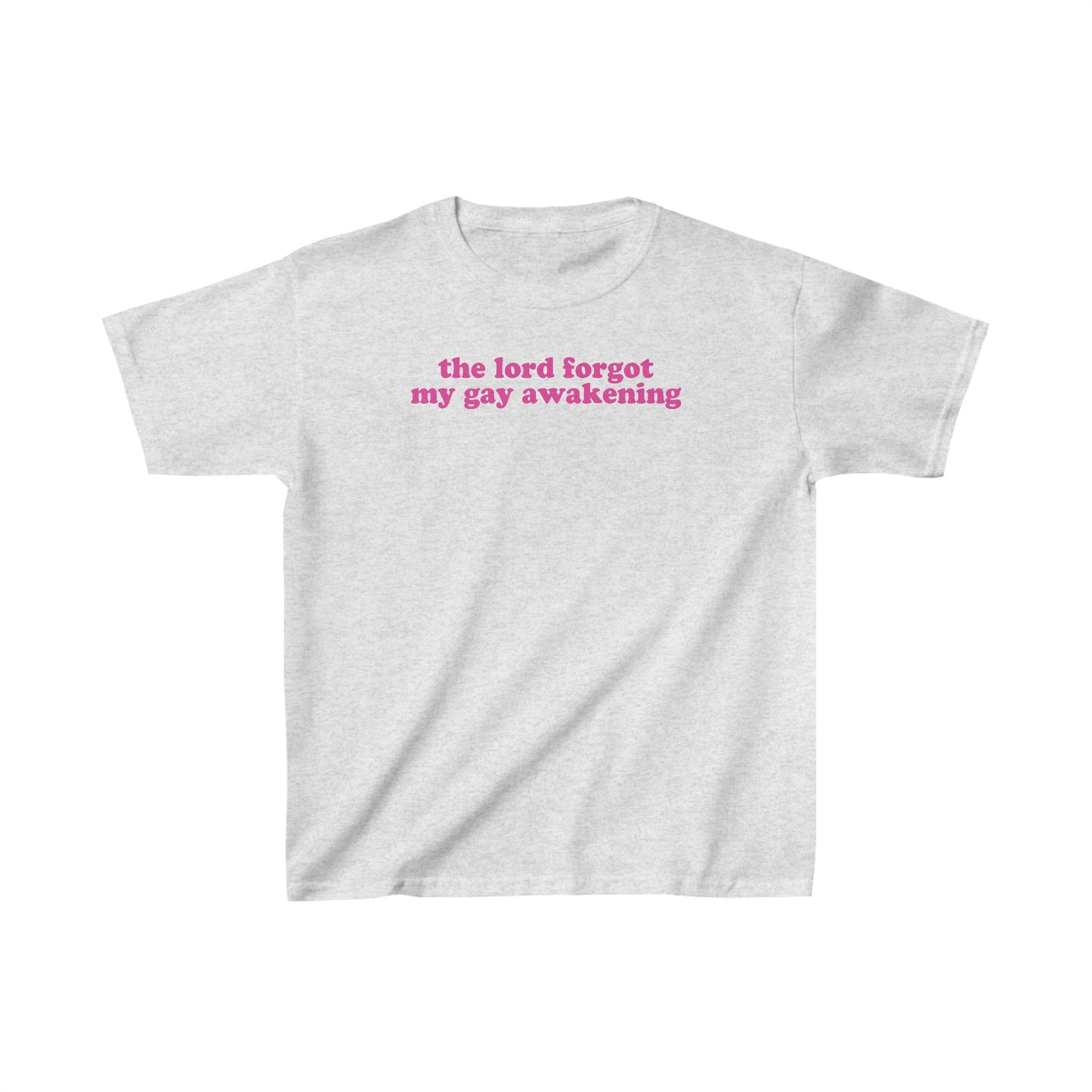 The Lord Forgot My Gay Awakening Baby Tee, Y2K Trendy Baby Tee, Slim Pickins, Short N Sweet, Sabrina Fangirl, Concert Merch, Lyric Shirt