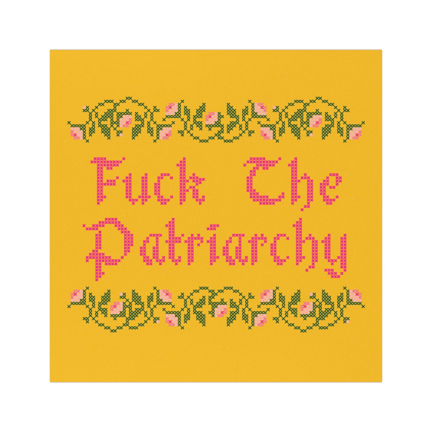 Fuck The Patriarchy Cross Stitch Car Magnet, Hot Girls Hit Curbs Car Magnet, Car Accessory For Her, Gift For Her Sweet 16 Gift Edgy Car Gift