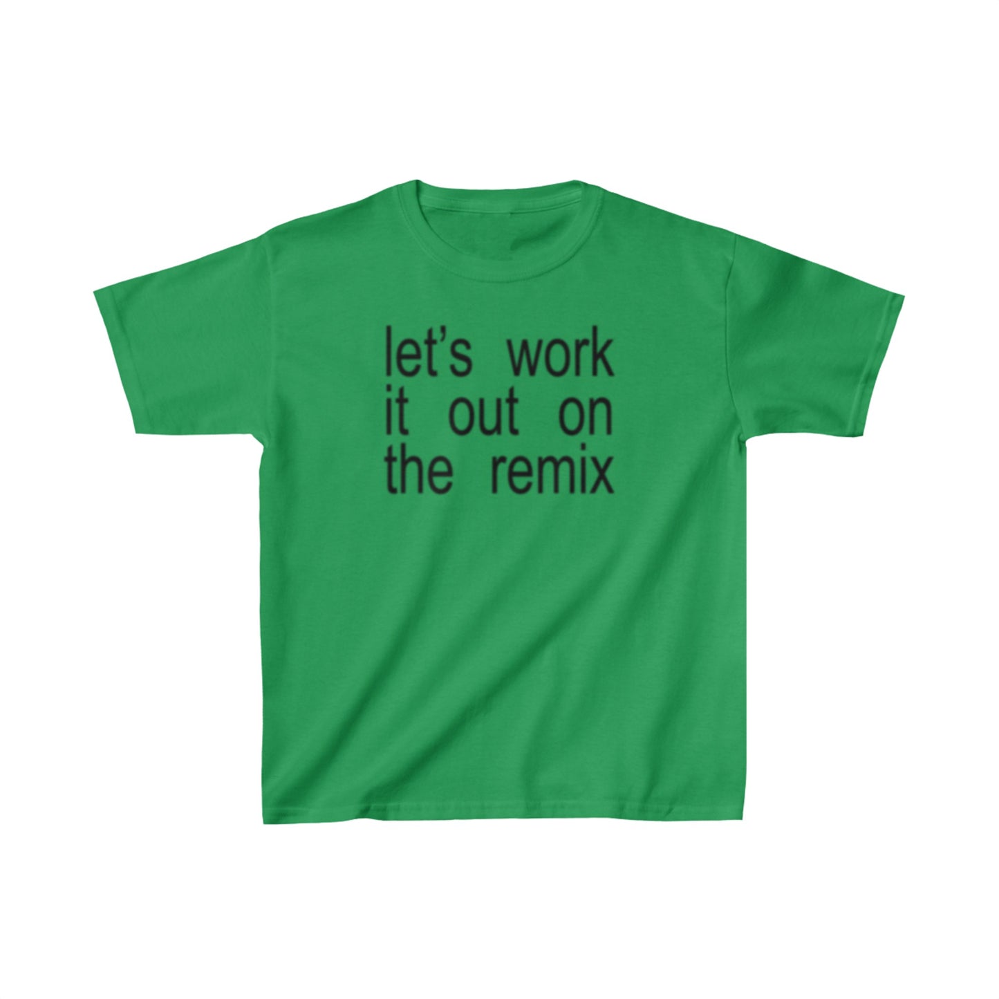 let's work it out on the remix brat Baby Tee, Trendy Baby Tee, Vintage, Retro Style, Y2K Baby Tee, Cropped brat Tee, i'm so julia, xcx 360