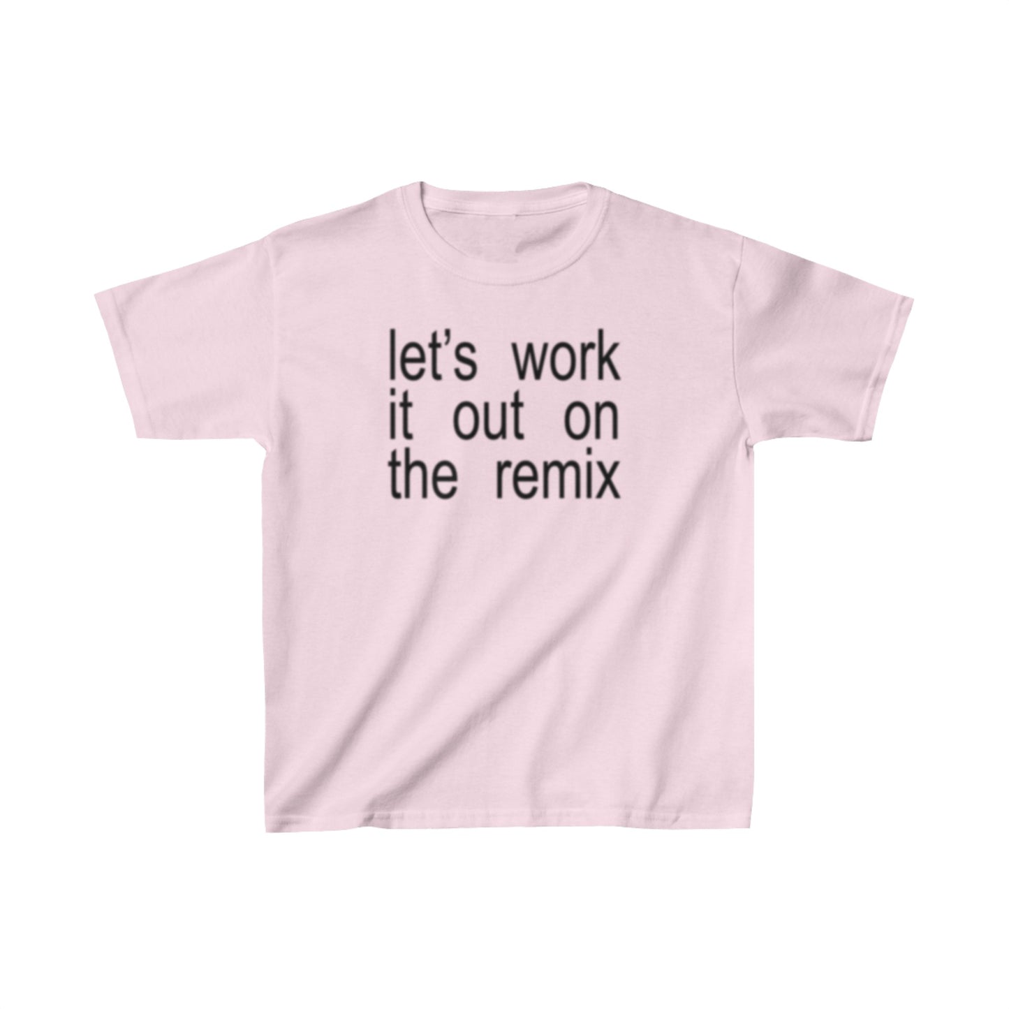 let's work it out on the remix brat Baby Tee, Trendy Baby Tee, Vintage, Retro Style, Y2K Baby Tee, Cropped brat Tee, i'm so julia, xcx 360