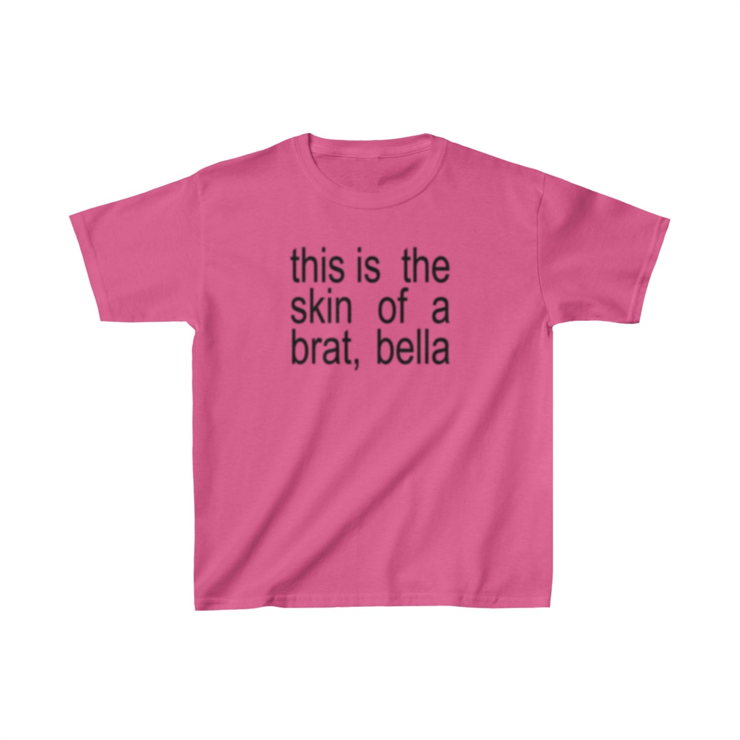 Skin Of A brat Bella Baby Tee, Trendy Baby Tee, Vintage, Retro Style, Y2K Baby Tee, Cropped brat Tee, i'm so julia, xcx, Twilight meme