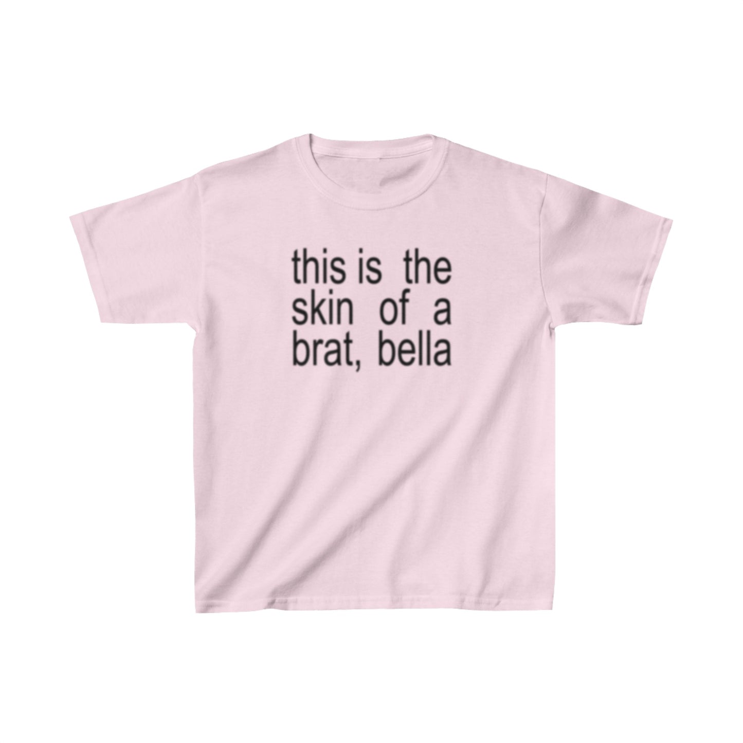 Skin Of A brat Bella Baby Tee, Trendy Baby Tee, Vintage, Retro Style, Y2K Baby Tee, Cropped brat Tee, i'm so julia, xcx, Twilight meme